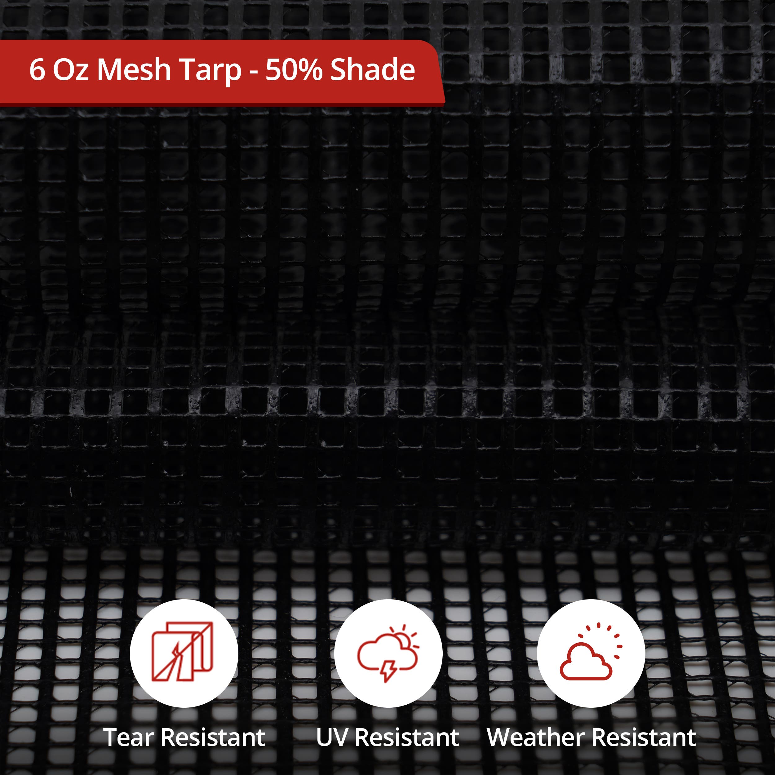 Black Mesh Tarpaulin