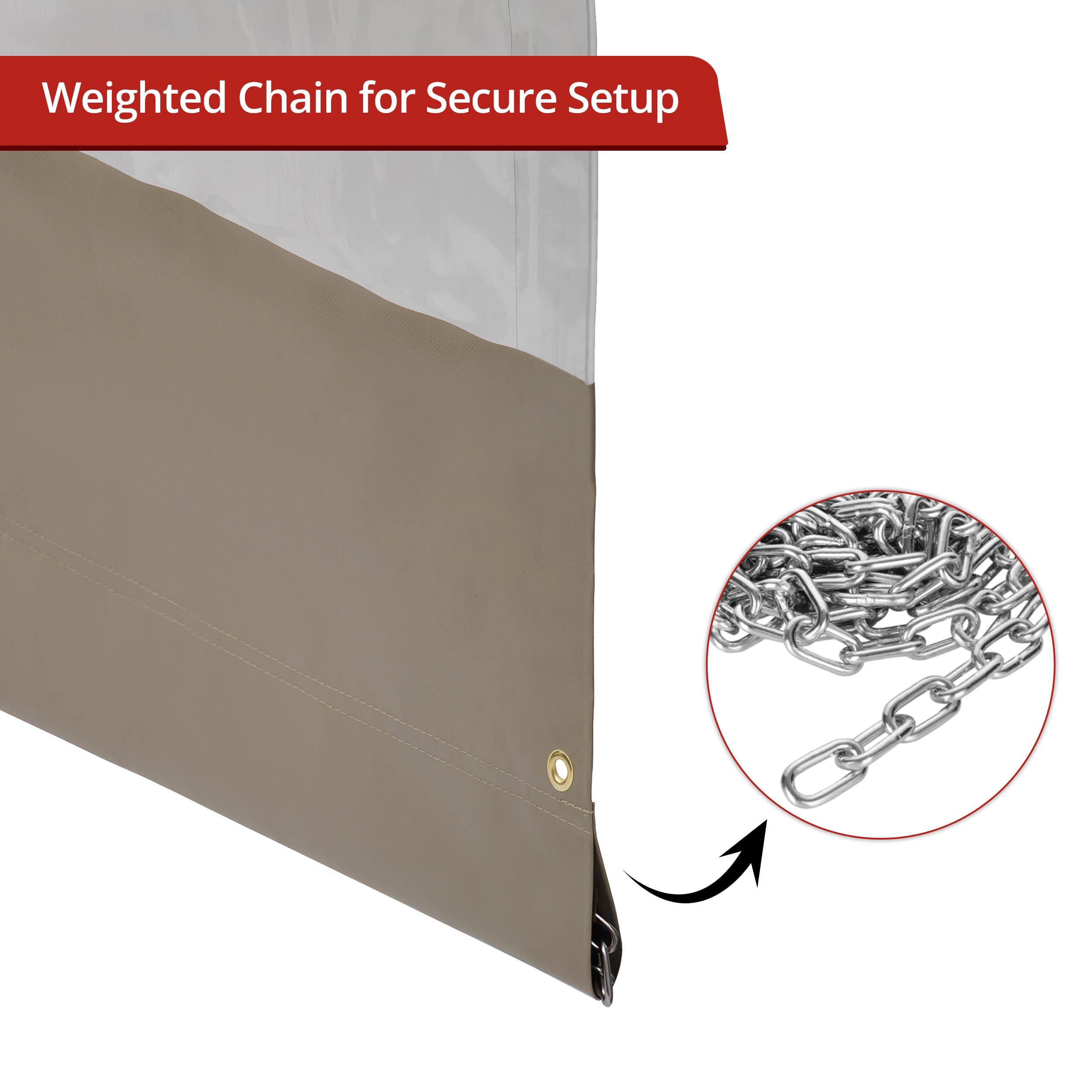 Curtain With Clear Vinyl Panel