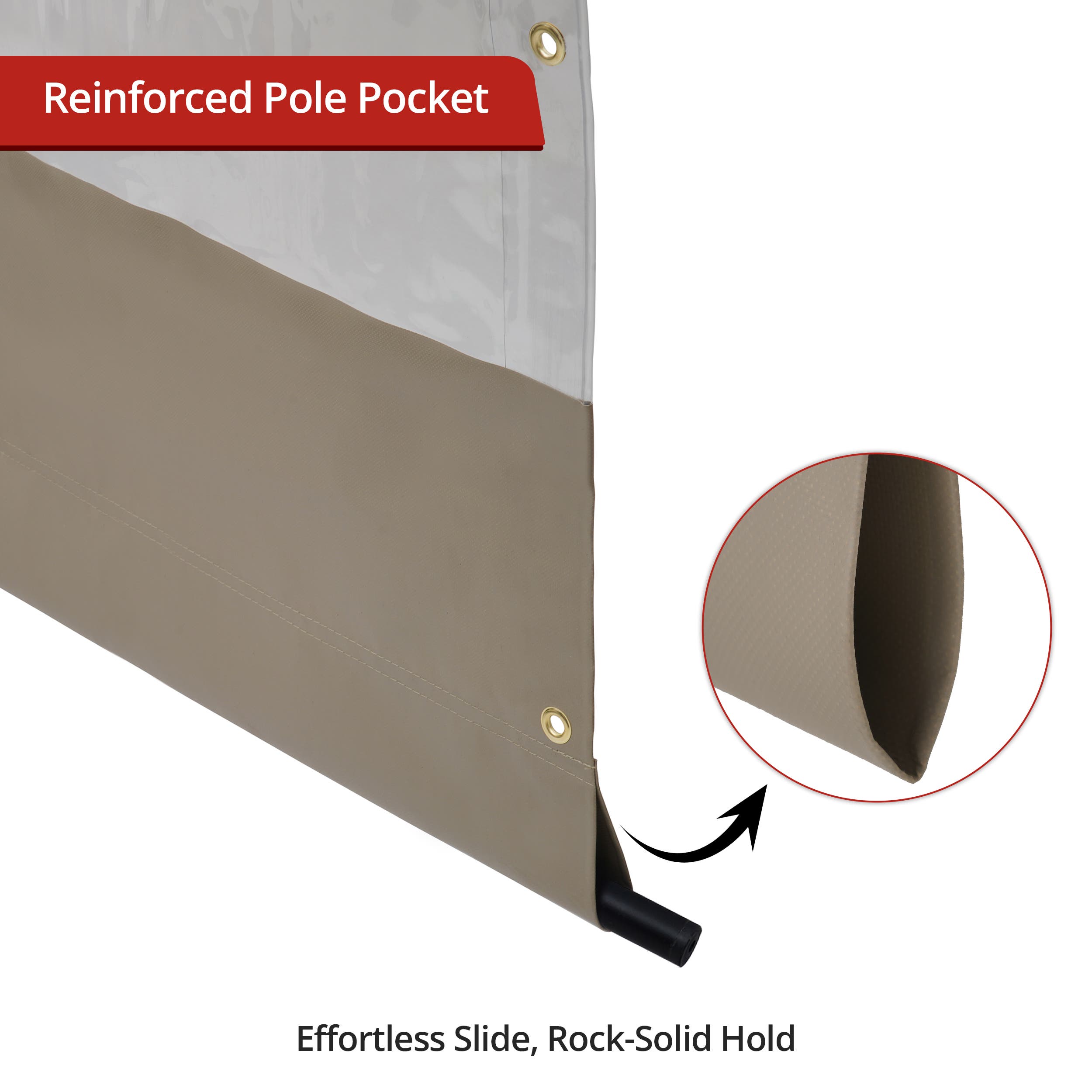 Curtain With Clear Vinyl Panel