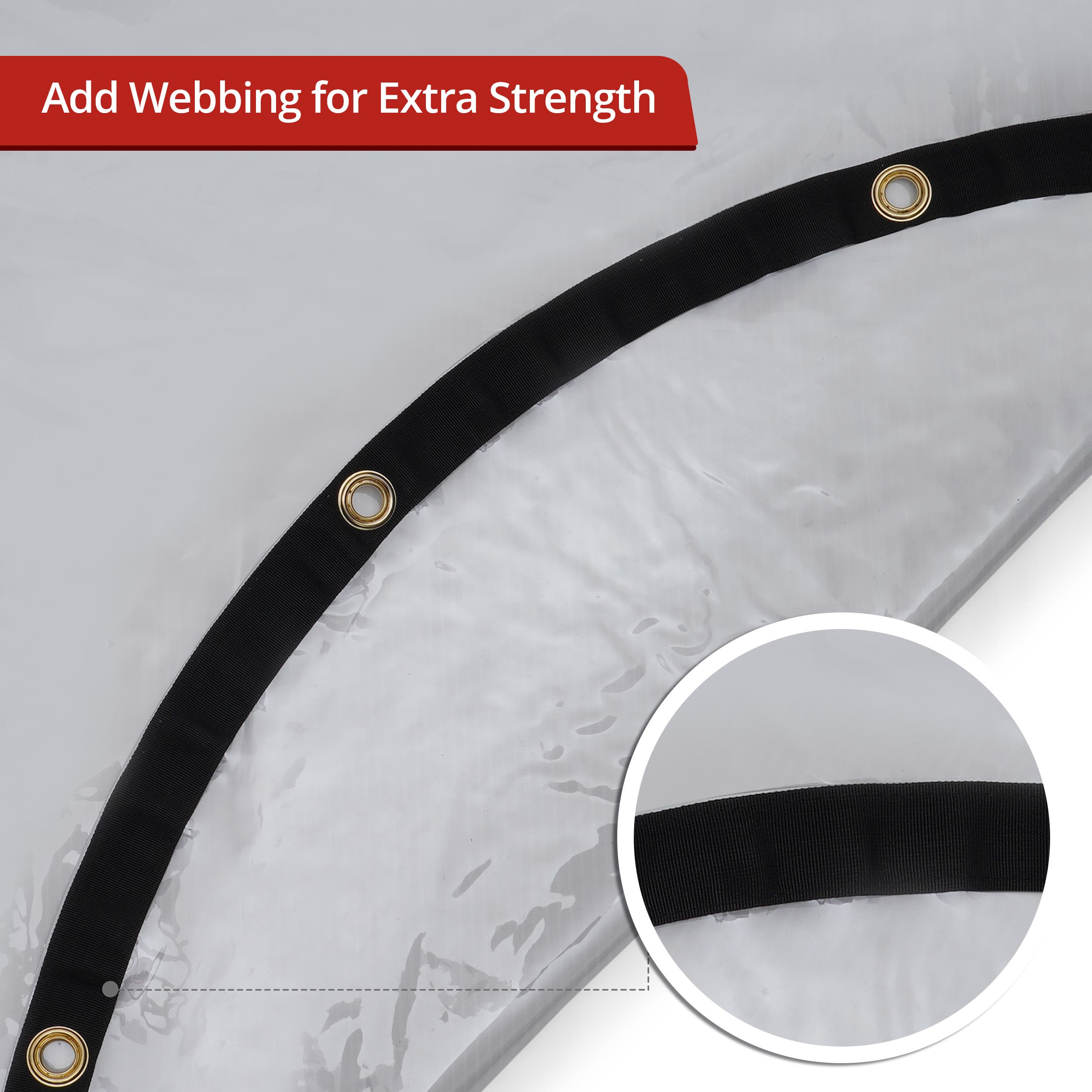 Custom Heavy Duty Clear Vinyl Tarpaulin - Round