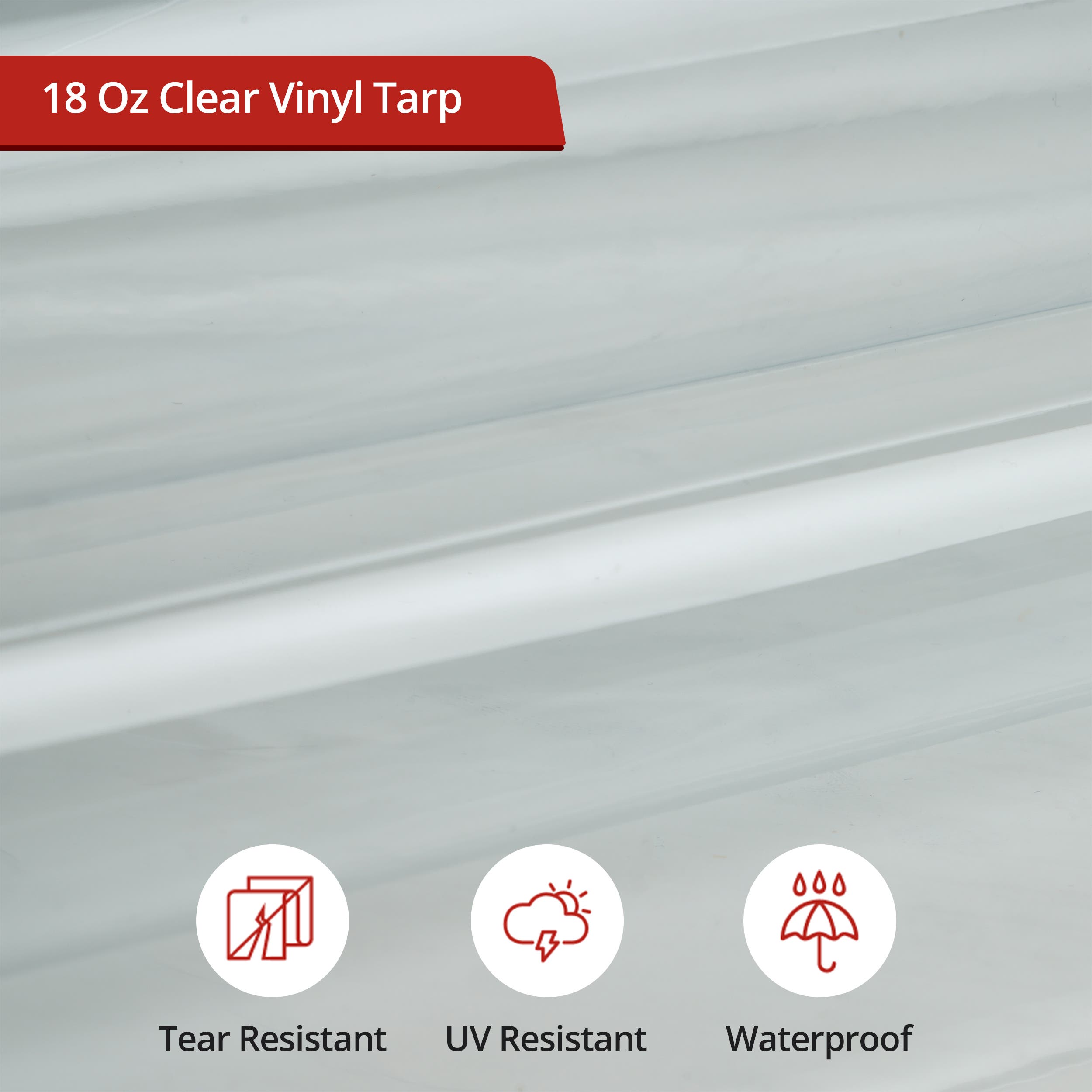 Custom Heavy Duty Clear Vinyl Tarpaulin