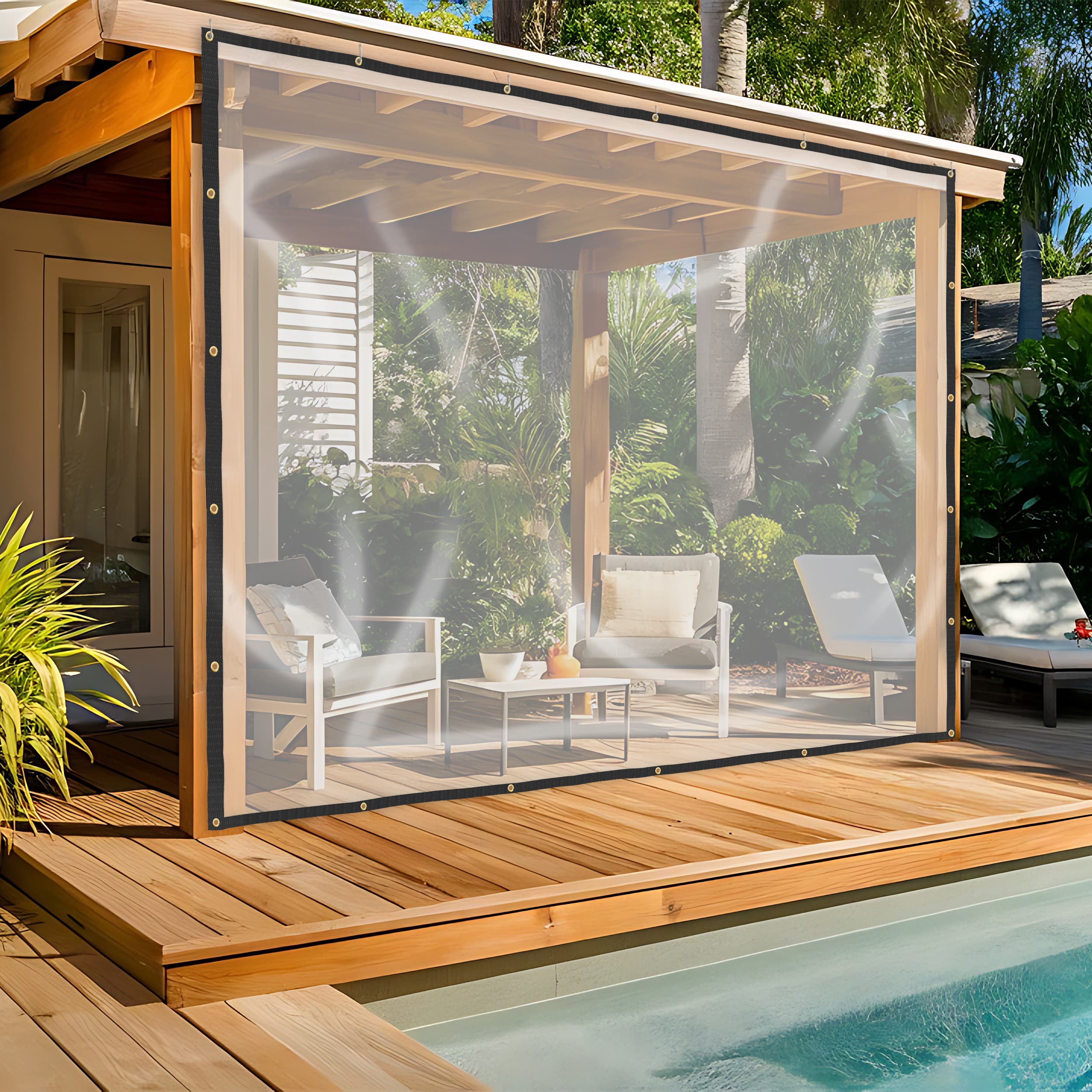 Custom Heavy Duty Clear Vinyl Tarpaulin