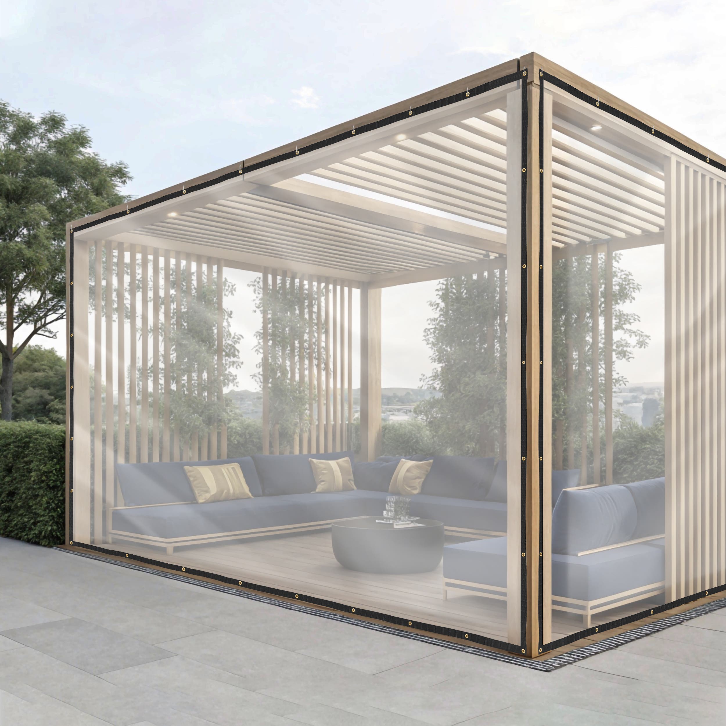 Custom Heavy Duty Clear Vinyl Tarpaulin