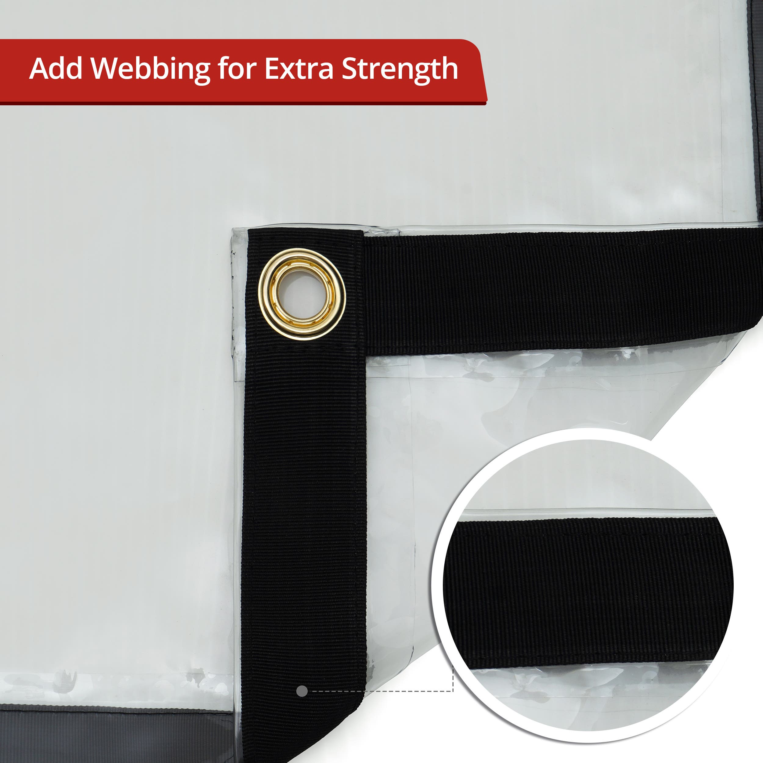 Custom Heavy Duty Clear Vinyl Tarpaulin