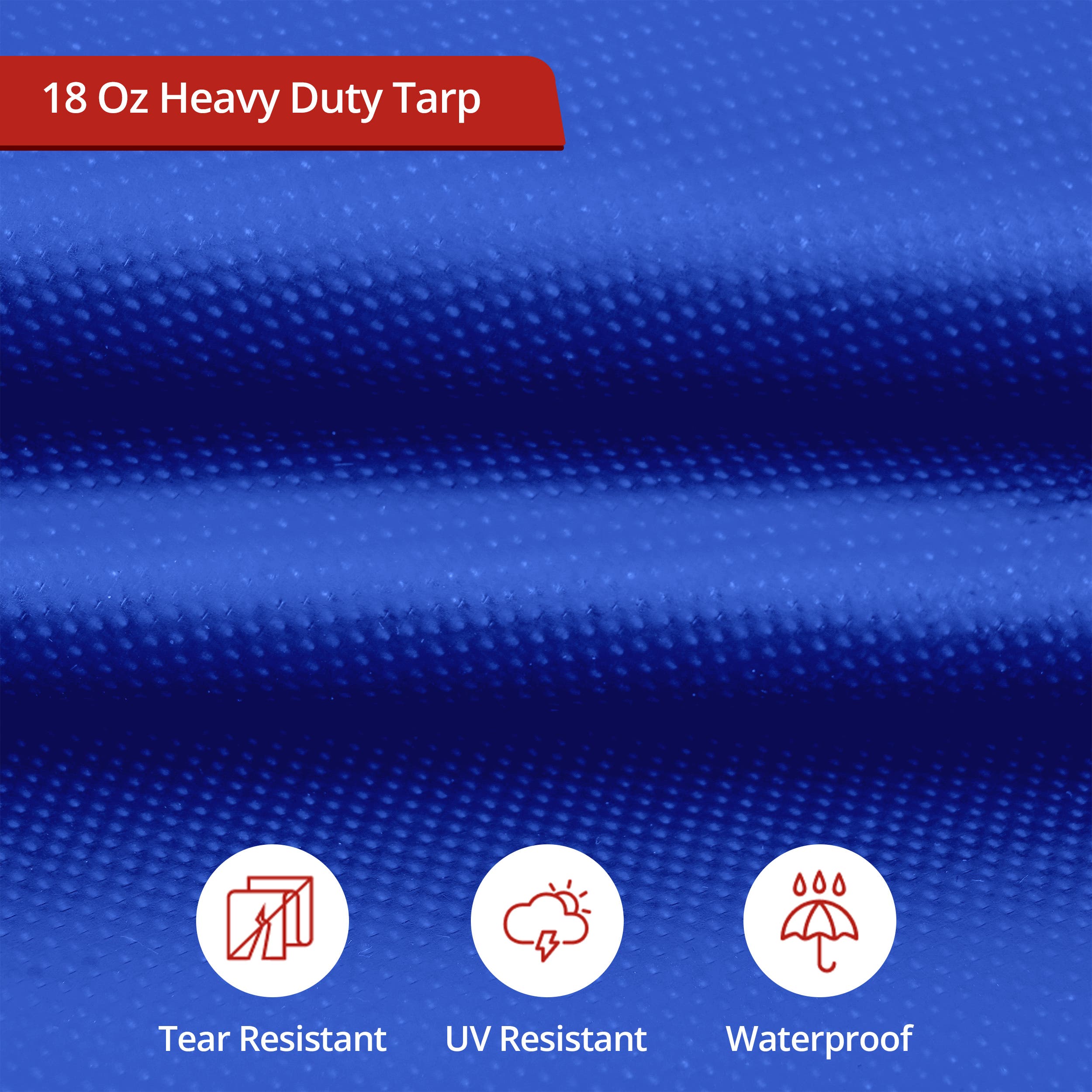 Custom Heavy Duty Vinyl Tarpaulin - Blue