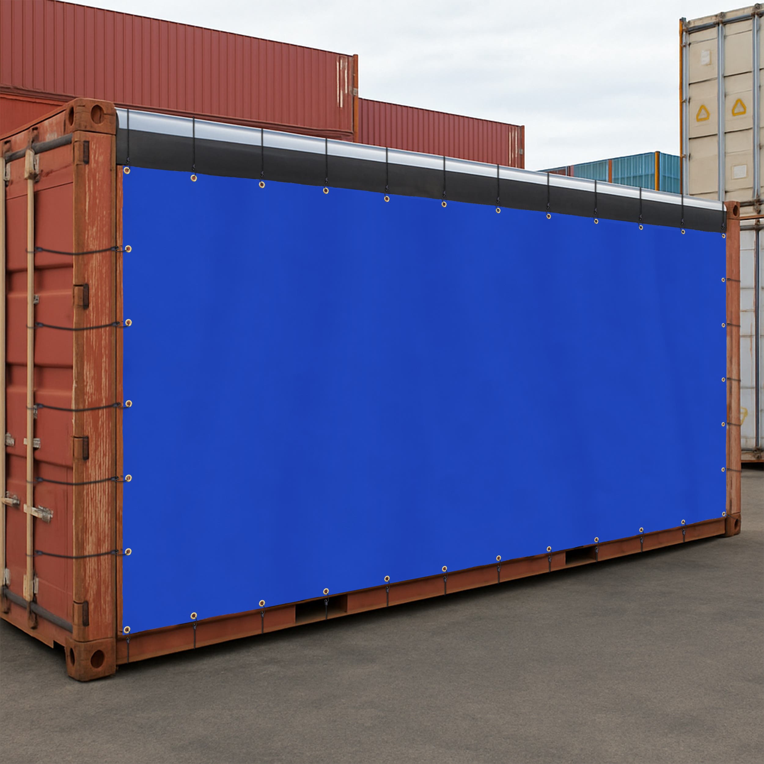 Custom Heavy Duty Vinyl Tarpaulin - Blue