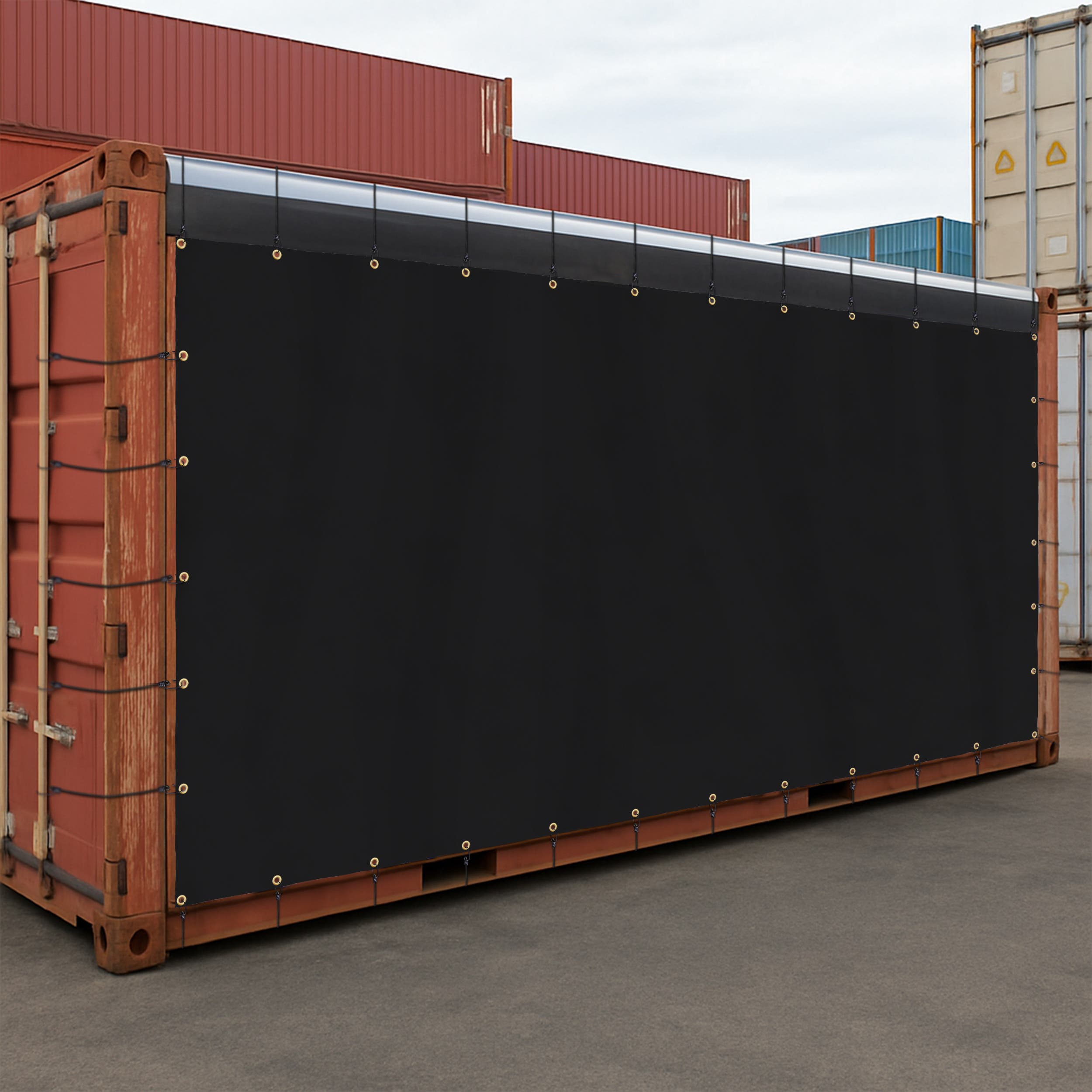 Custom Heavy Duty Vinyl Tarpaulin - Black
