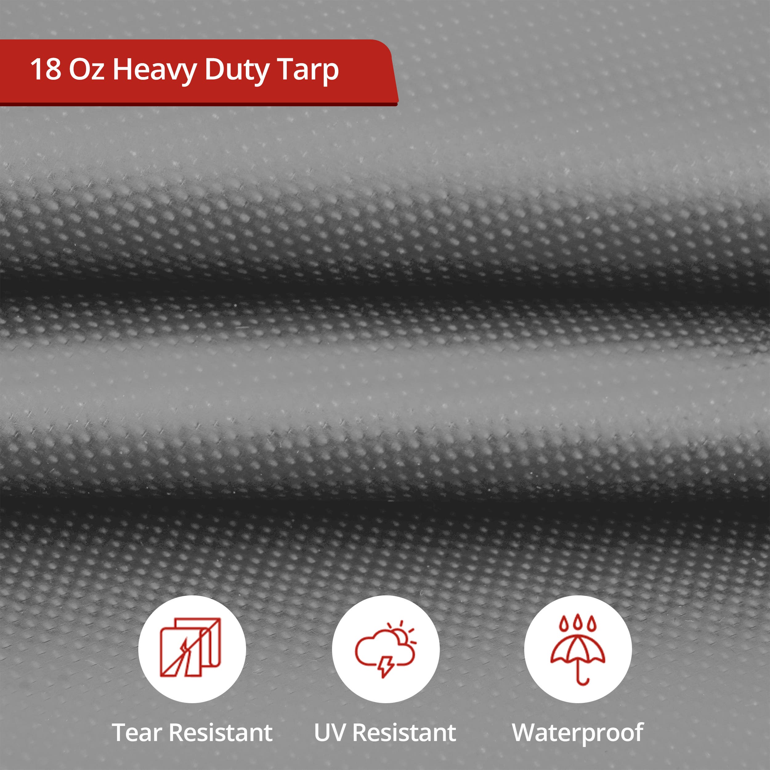 Custom Heavy Duty Vinyl Tarpaulin - Gray