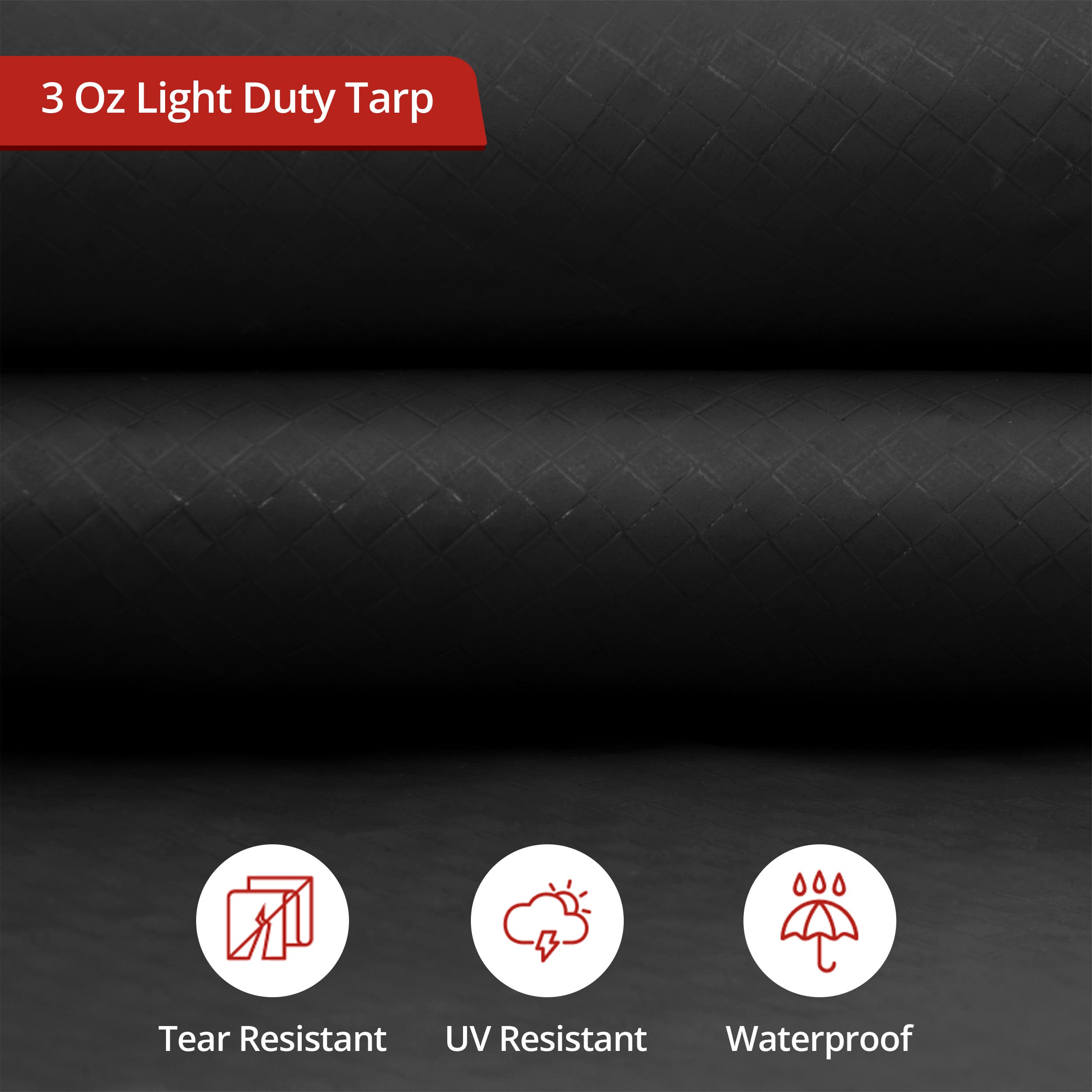 Custom Light Duty Poly Tarpaulin - Round