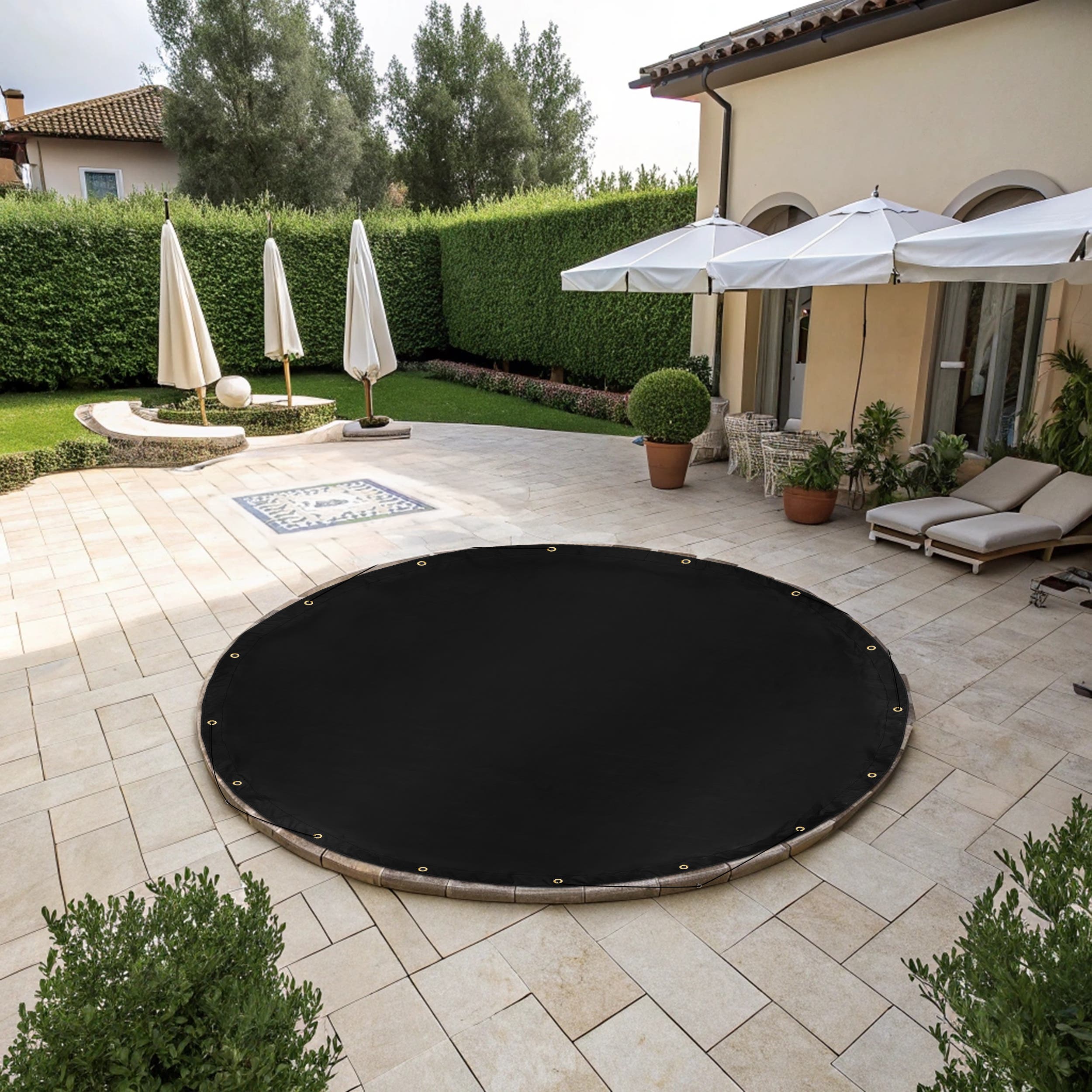 Custom Light Duty Poly Tarpaulin - Round