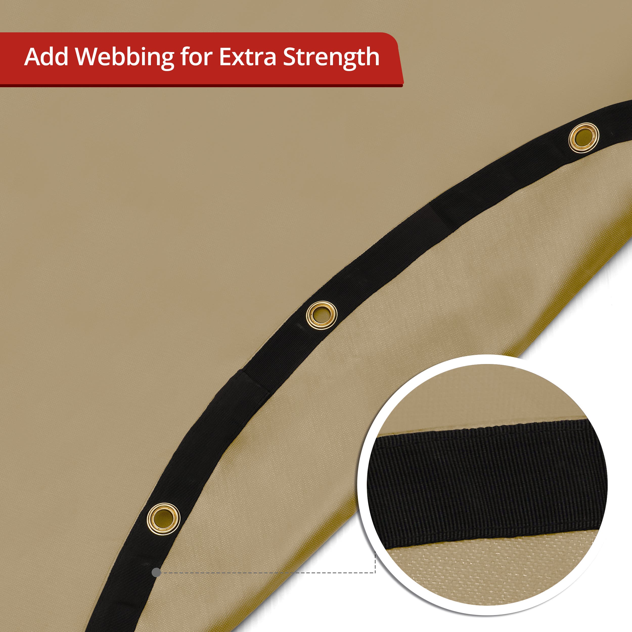 Custom Medium Duty Vinyl Tarpaulin - Round