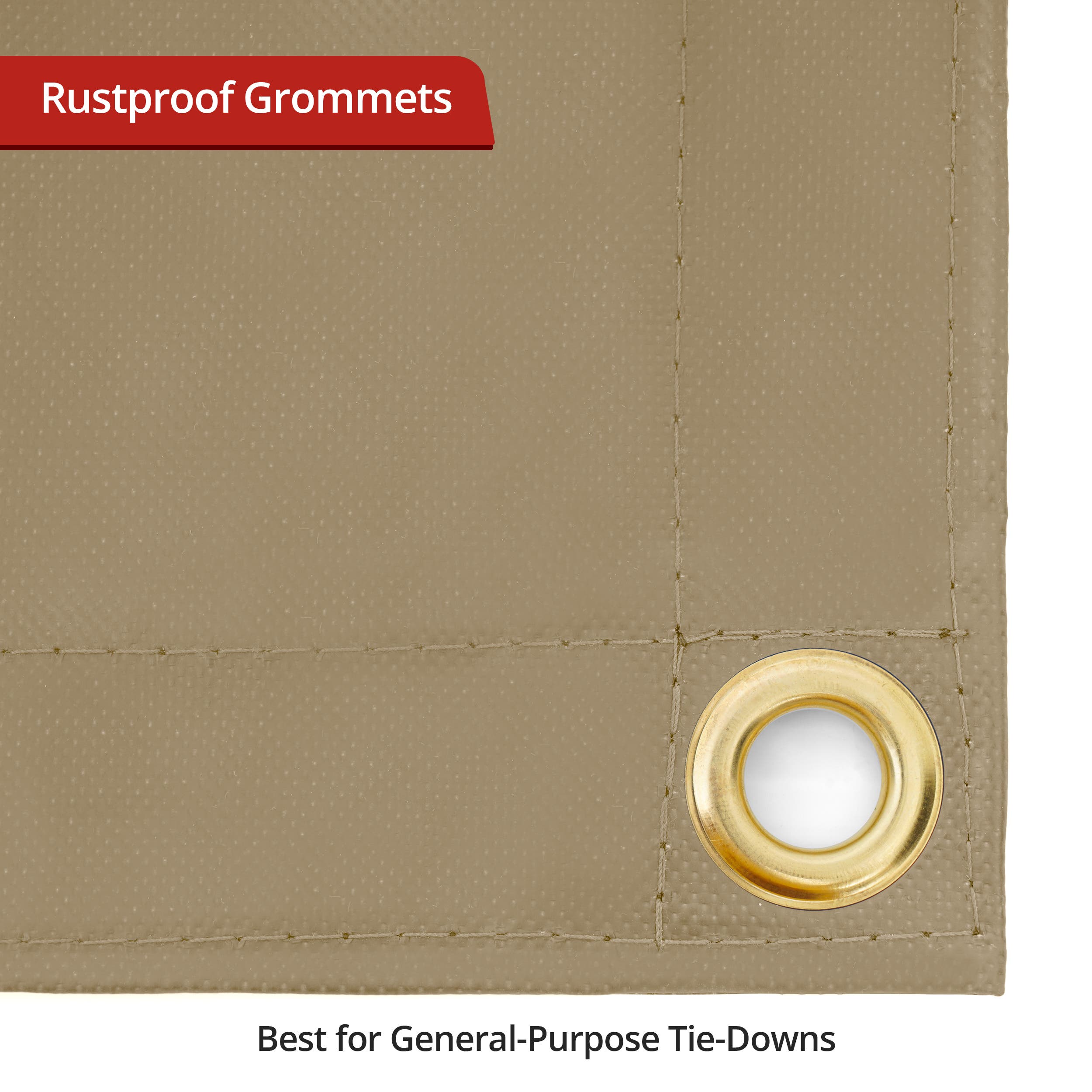 Custom Medium Duty Vinyl Tarpaulin - Beige