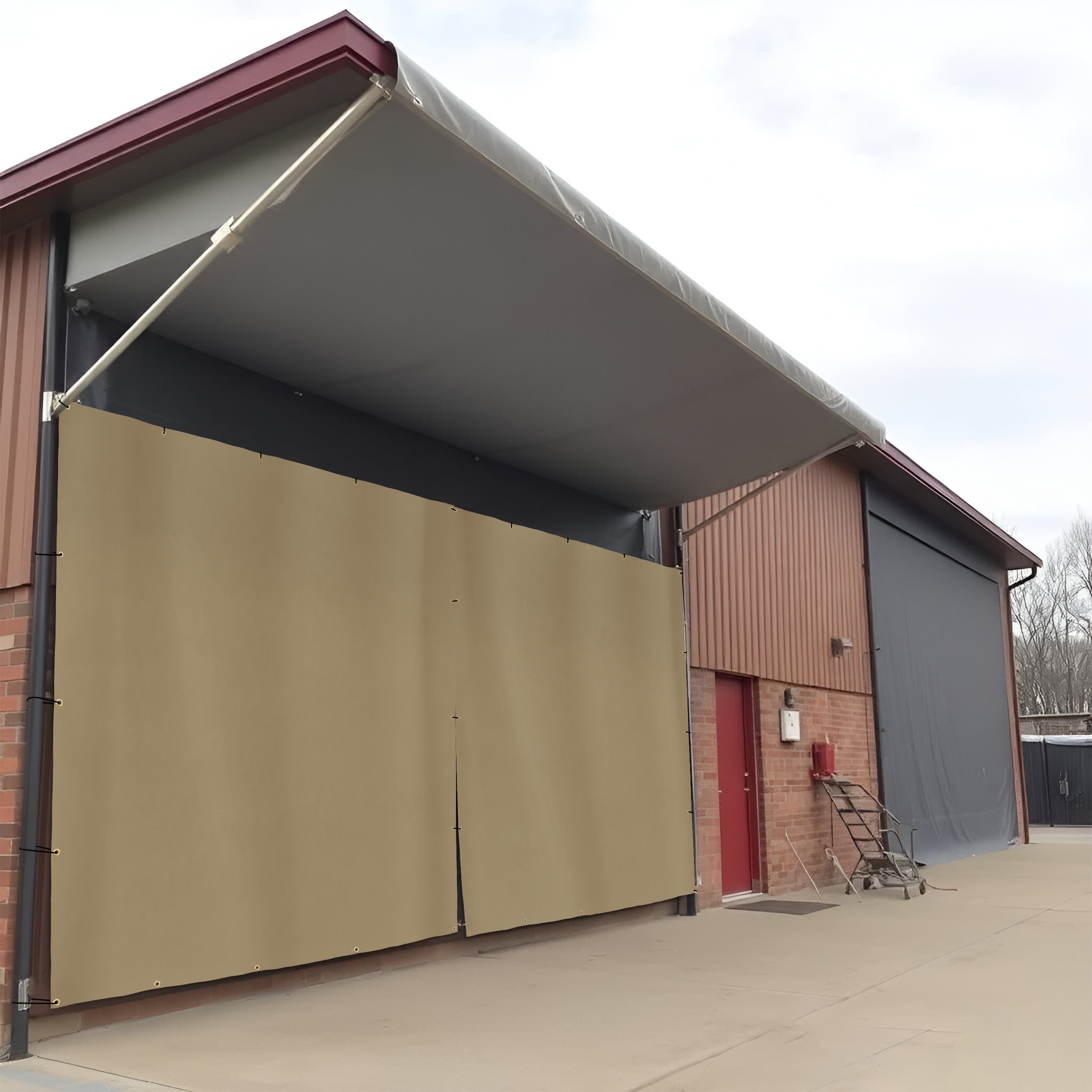 Custom Medium Duty Vinyl Tarpaulin - Beige