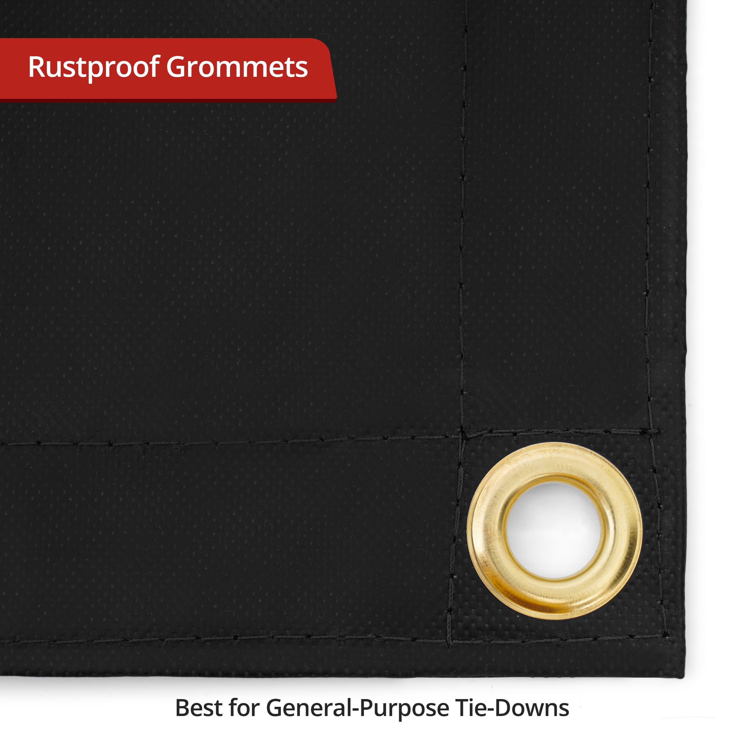 Custom Medium Duty Vinyl Tarpaulin - Black