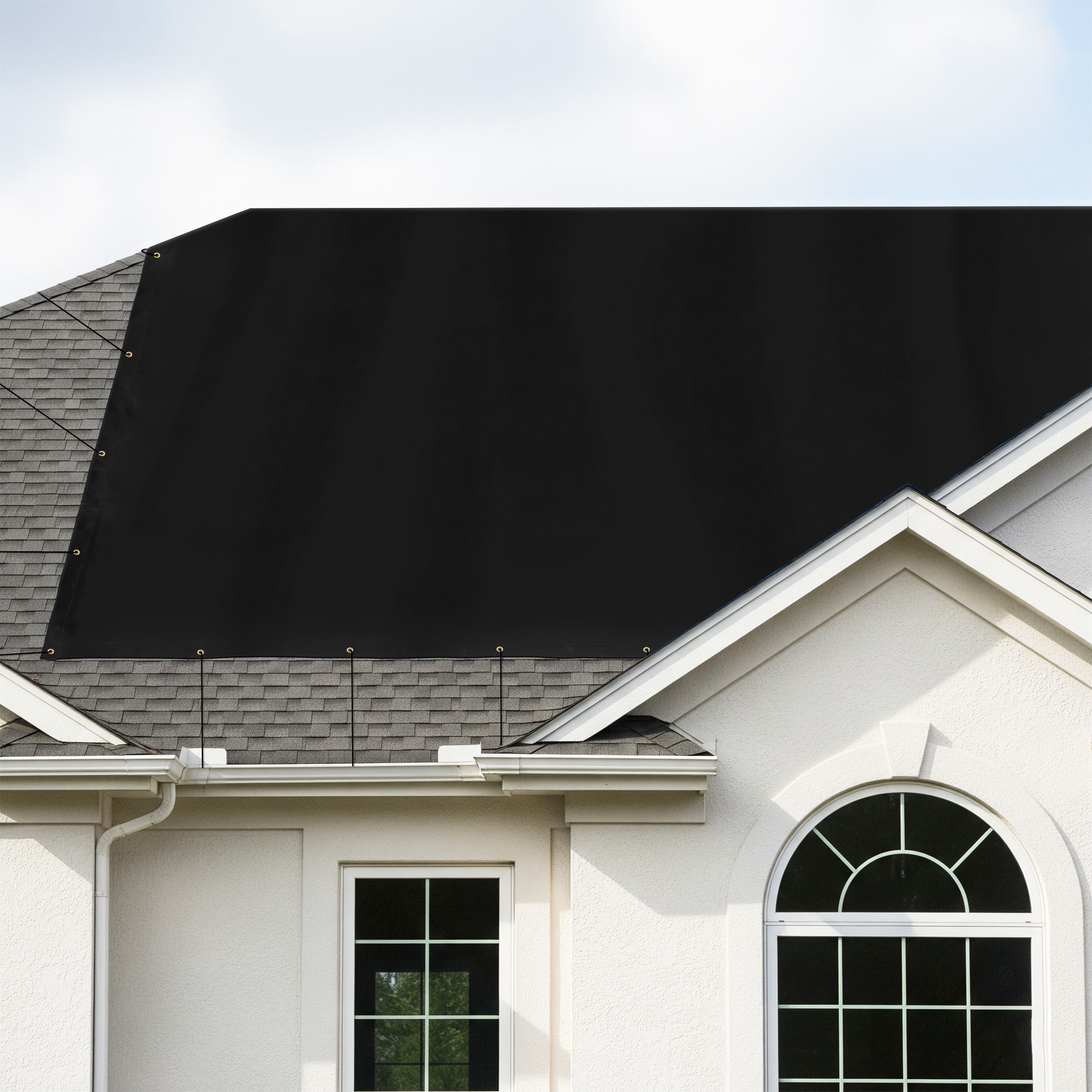 Custom Medium Duty Vinyl Tarpaulin - Black