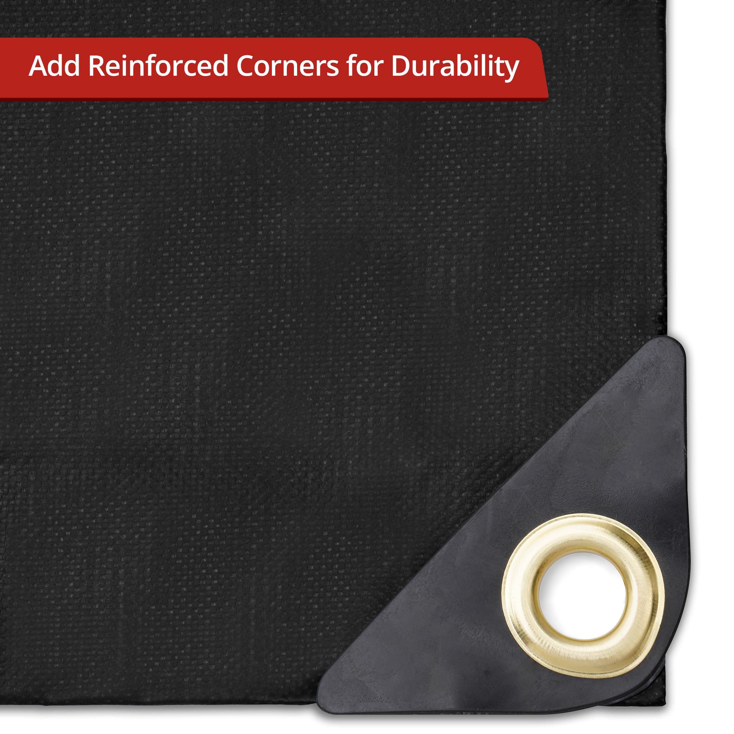Custom Medium Duty Vinyl Tarpaulin - Black