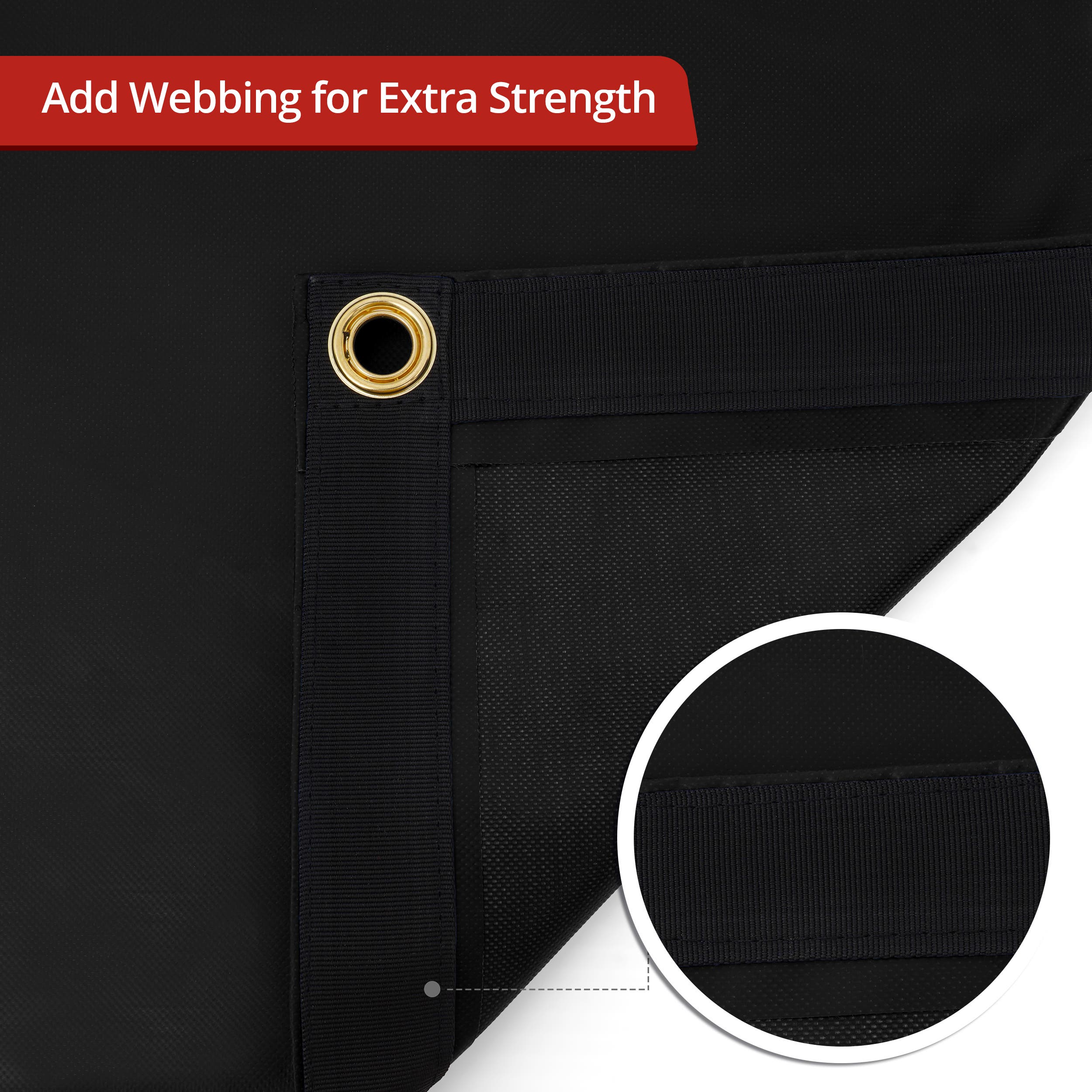 Custom Medium Duty Vinyl Tarpaulin - Black