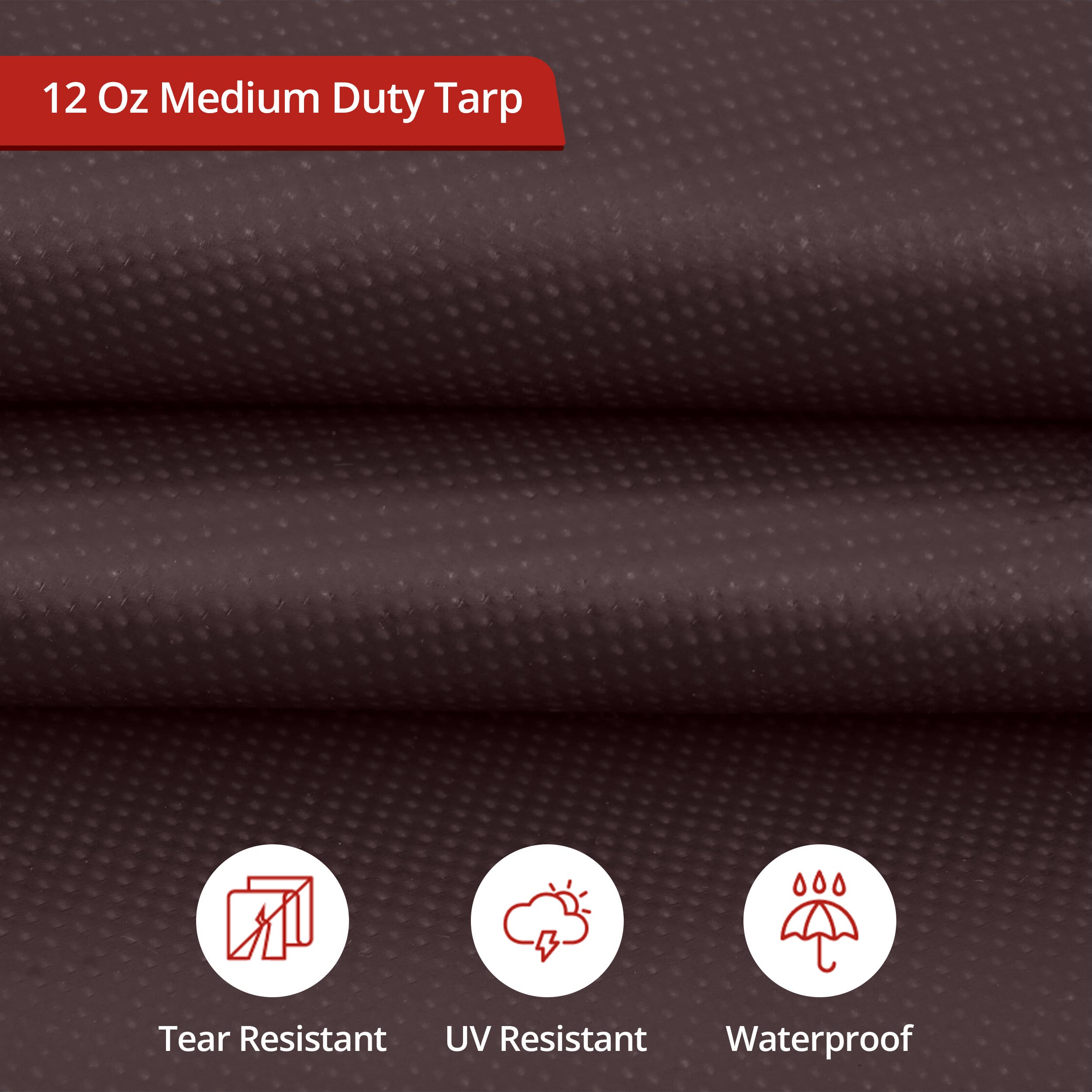 Custom Medium Duty Vinyl Tarpaulin - Brown