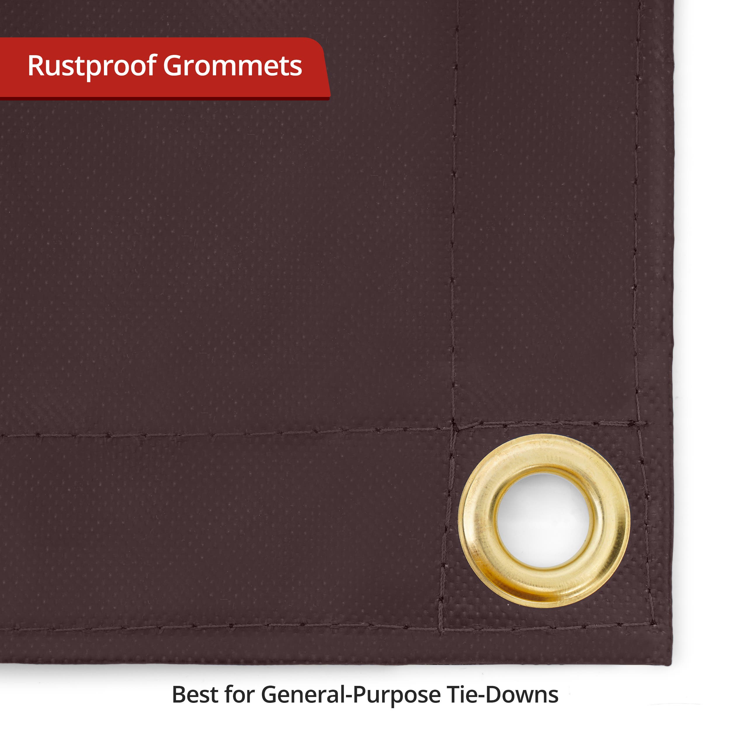 Custom Medium Duty Vinyl Tarpaulin - Brown