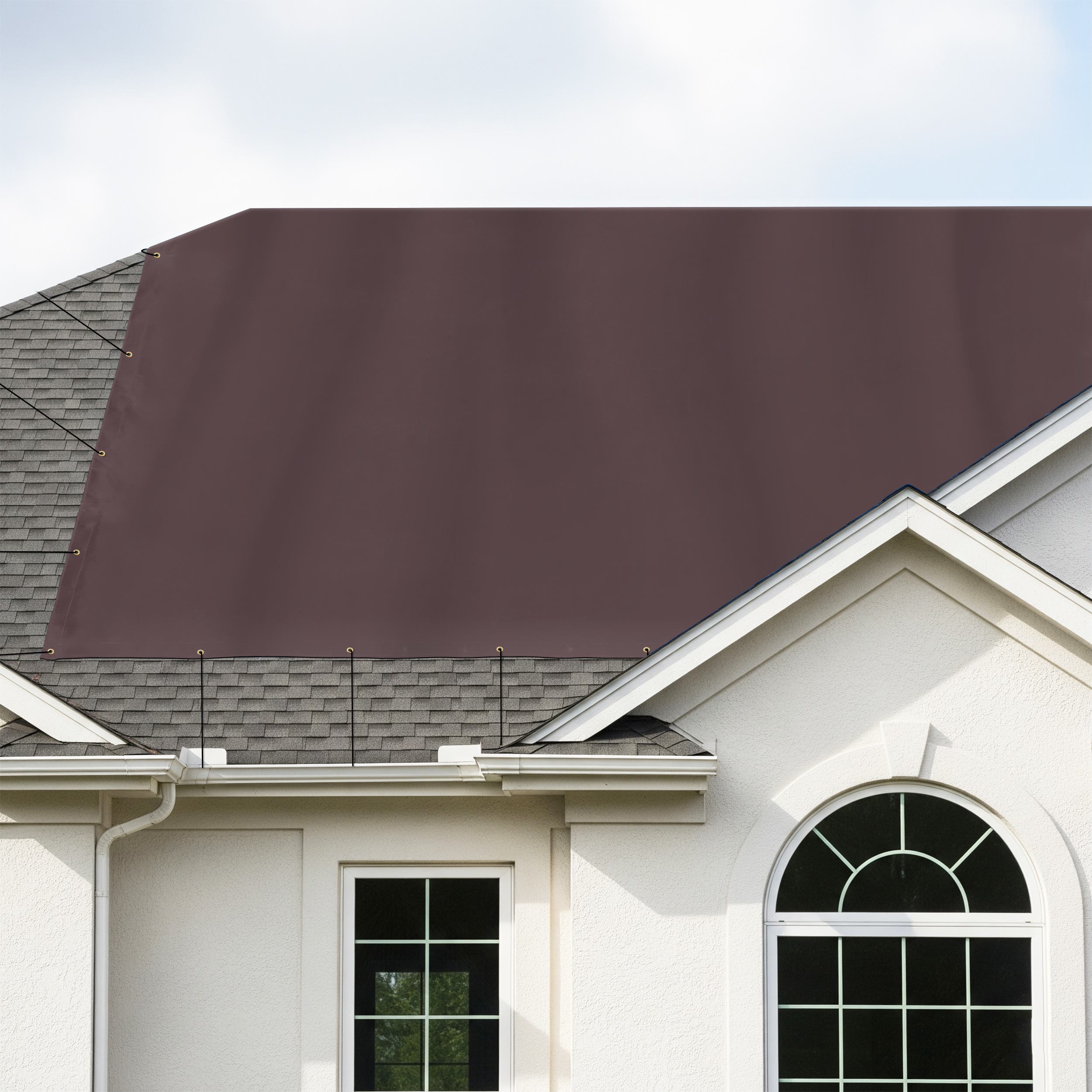 Custom Medium Duty Vinyl Tarpaulin - Brown
