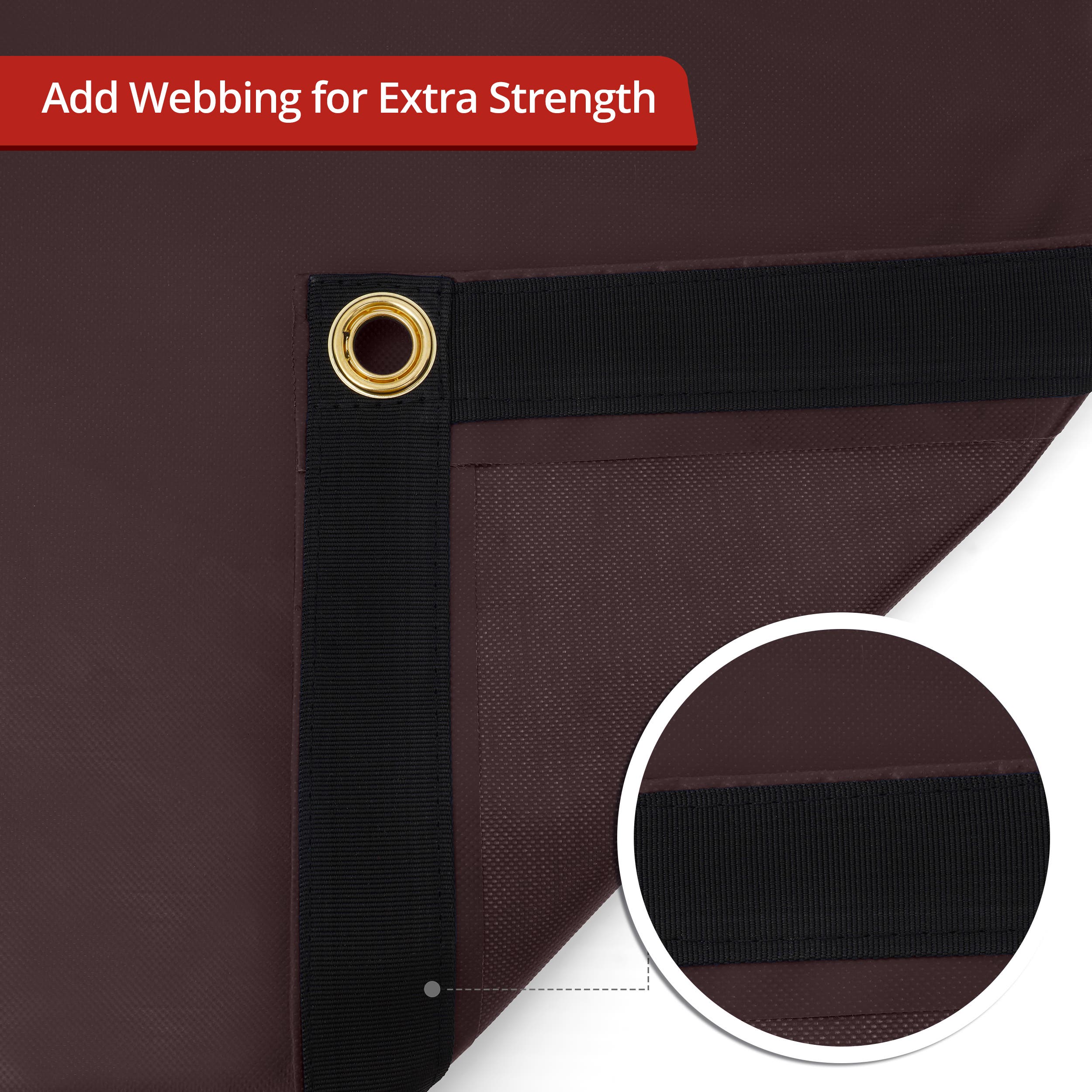 Custom Medium Duty Vinyl Tarpaulin - Brown