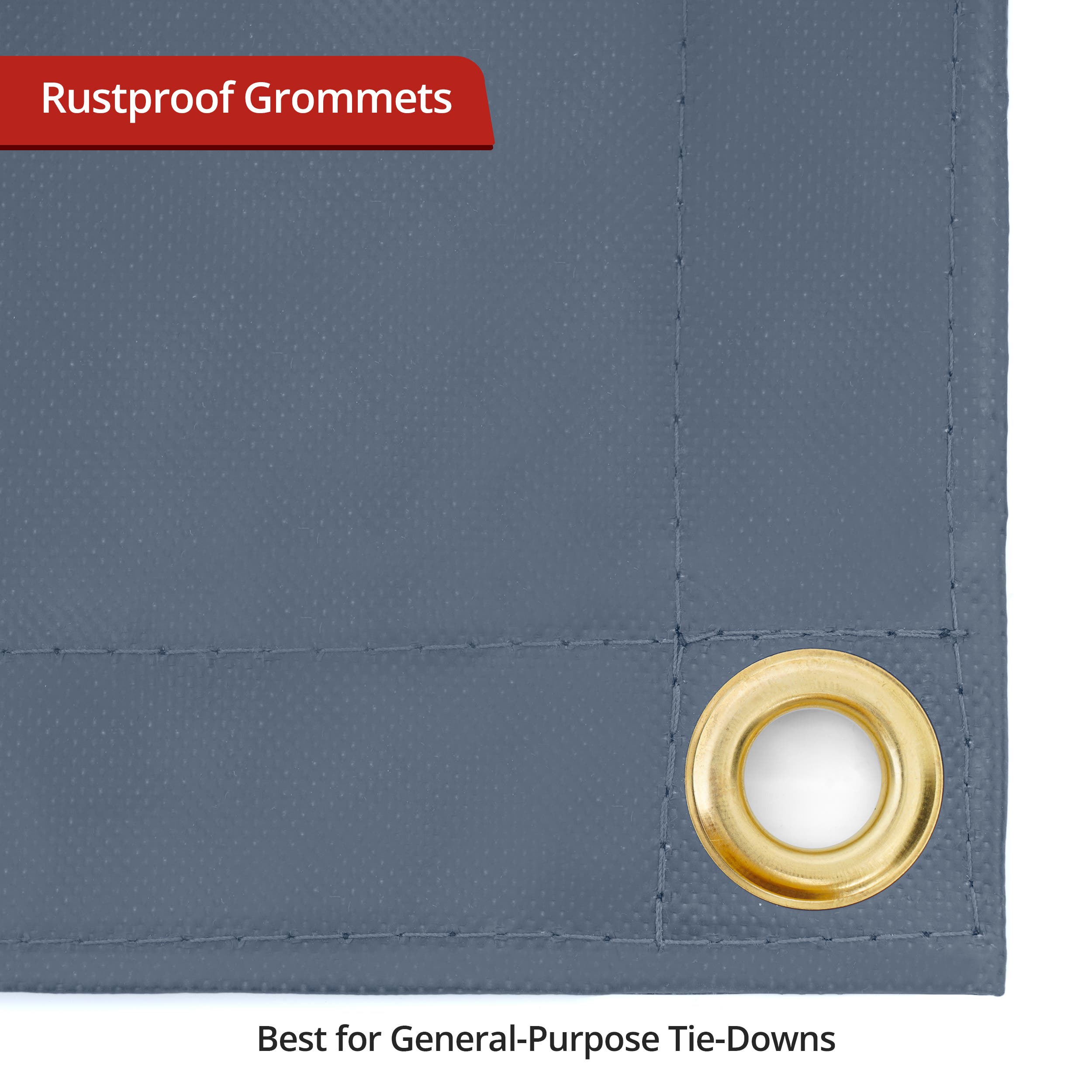 Custom Medium Duty Vinyl Tarpaulin - Gray