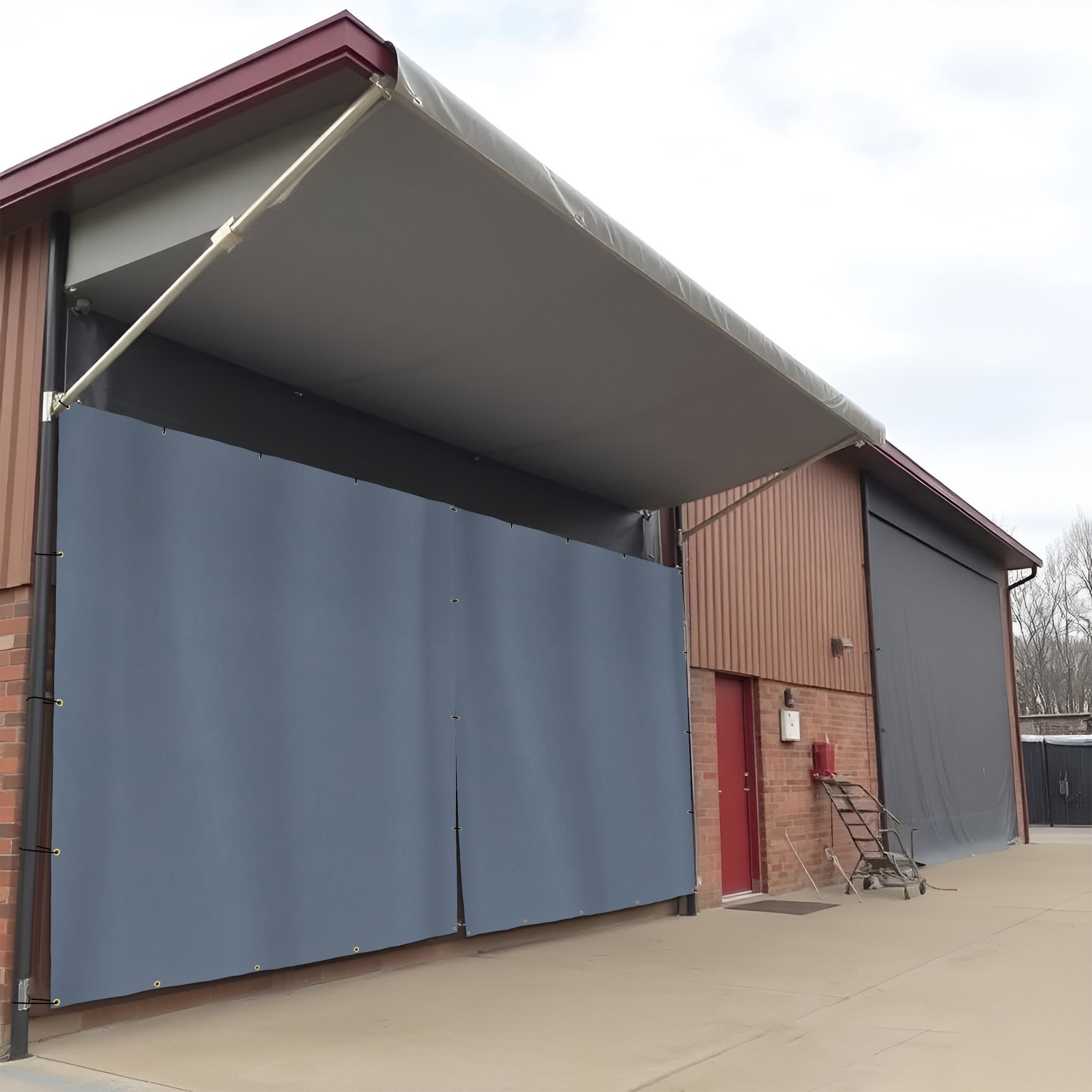 Custom Medium Duty Vinyl Tarpaulin - Gray