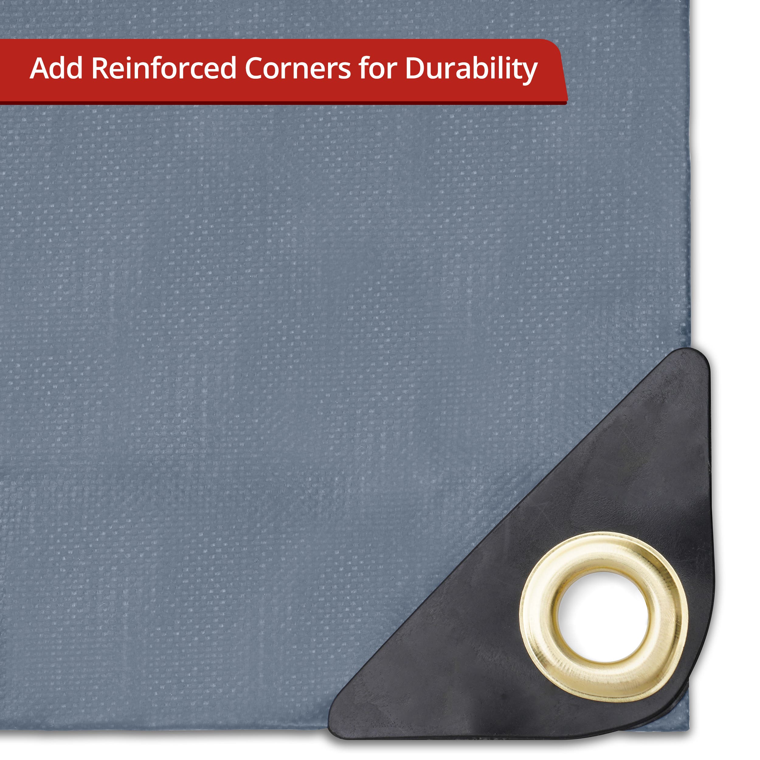 Custom Medium Duty Vinyl Tarpaulin - Gray