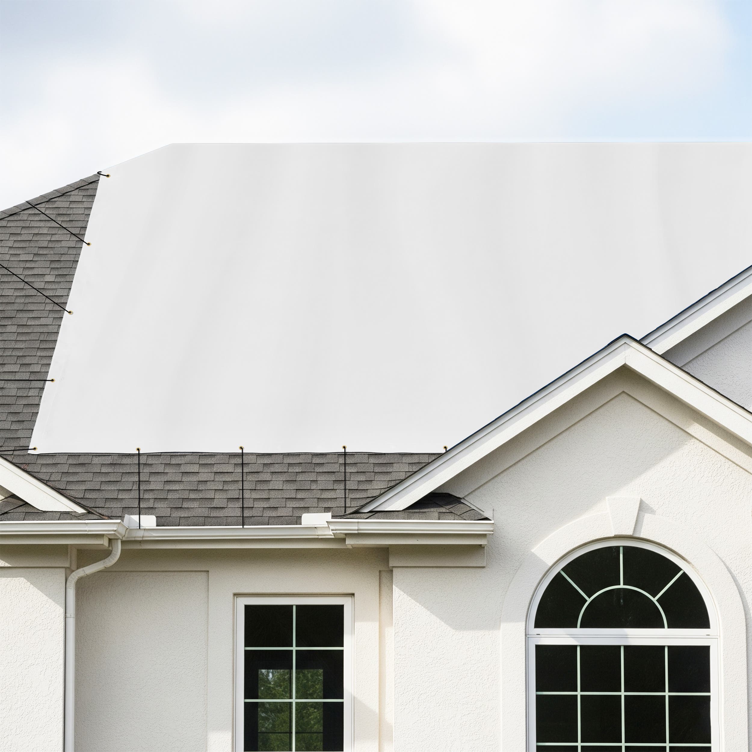 Custom Medium Duty Vinyl Tarpaulin - White