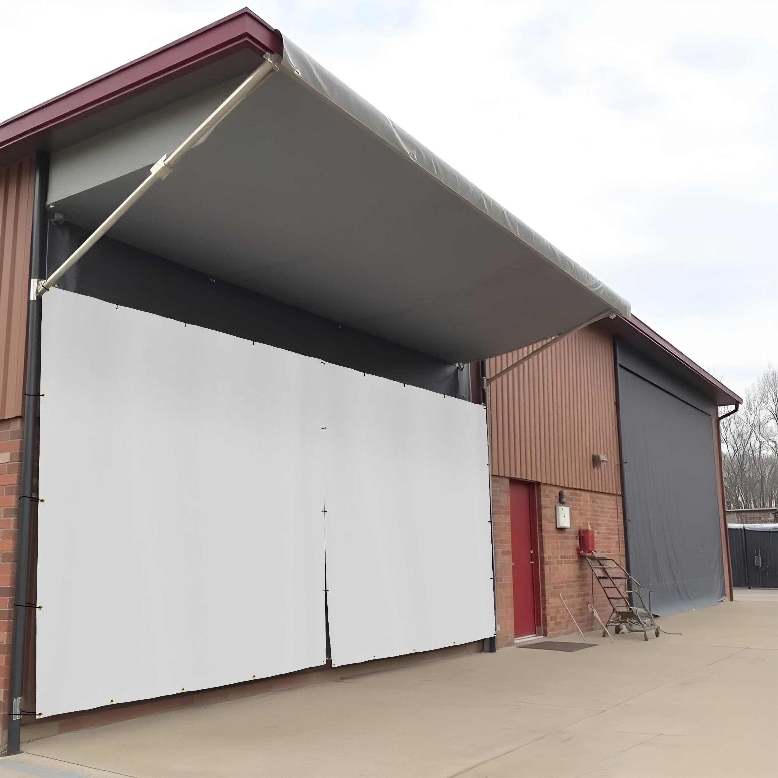 Custom Medium Duty Vinyl Tarpaulin - White