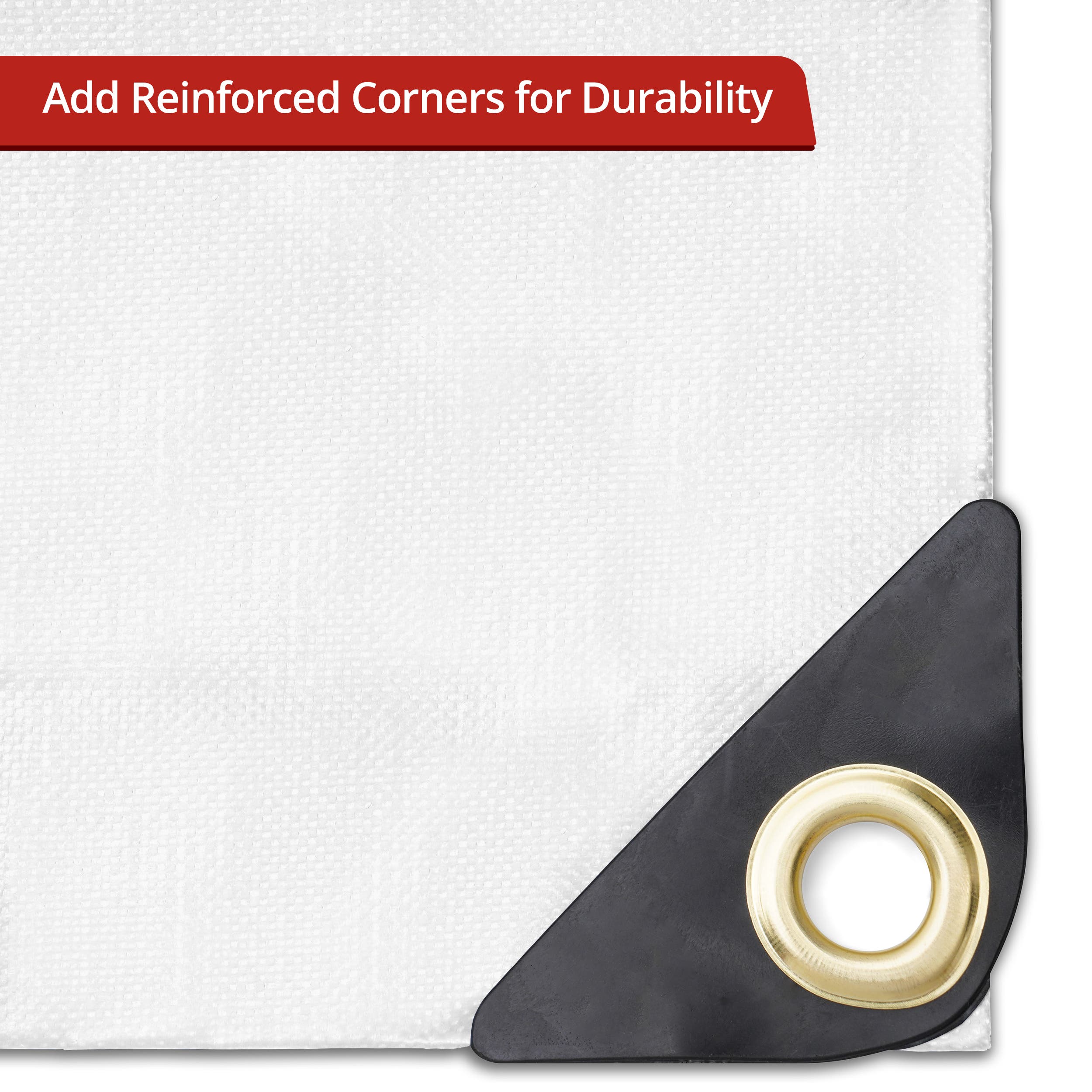 Custom Medium Duty Vinyl Tarpaulin - White