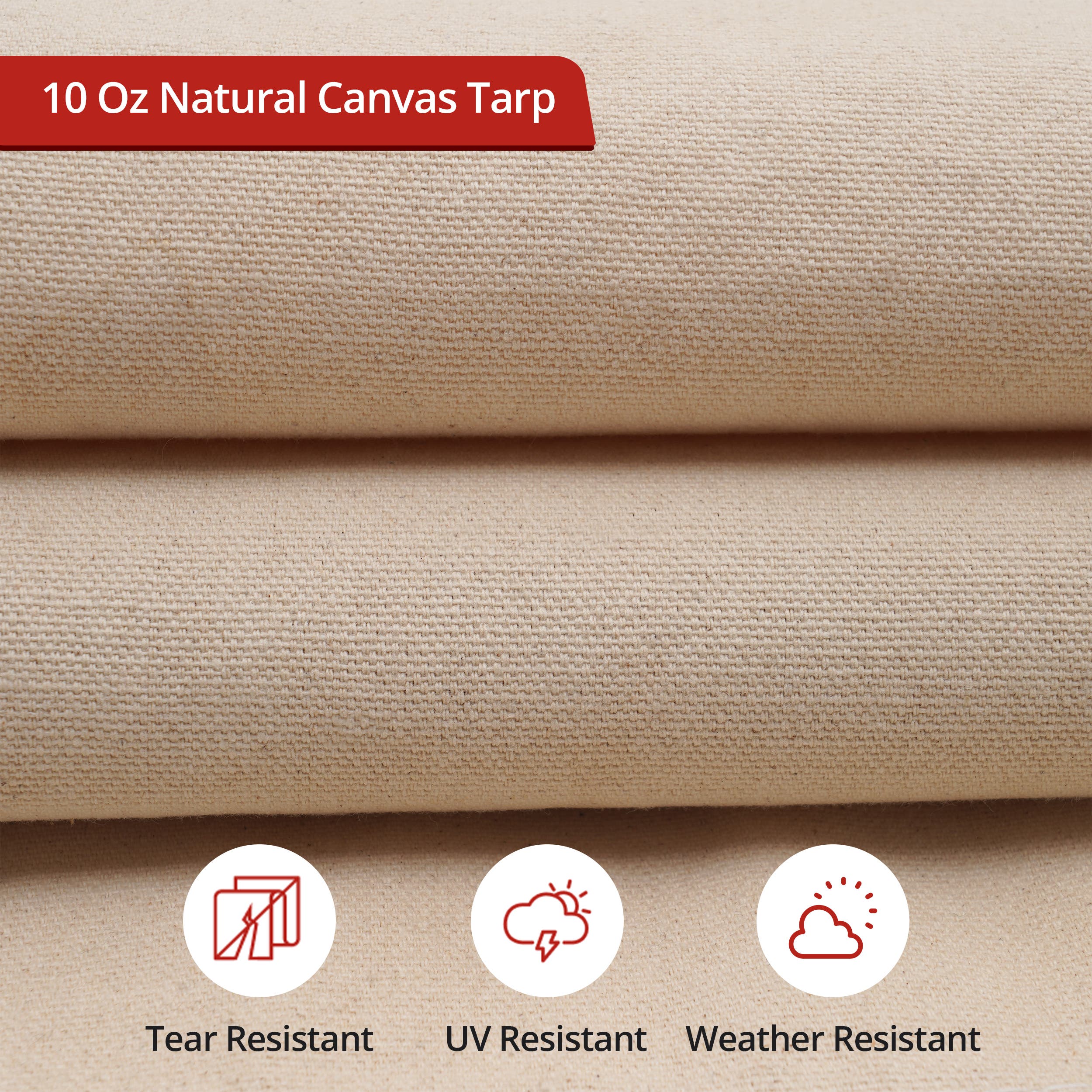 Custom Natural Untreated Canvas Tarpaulin