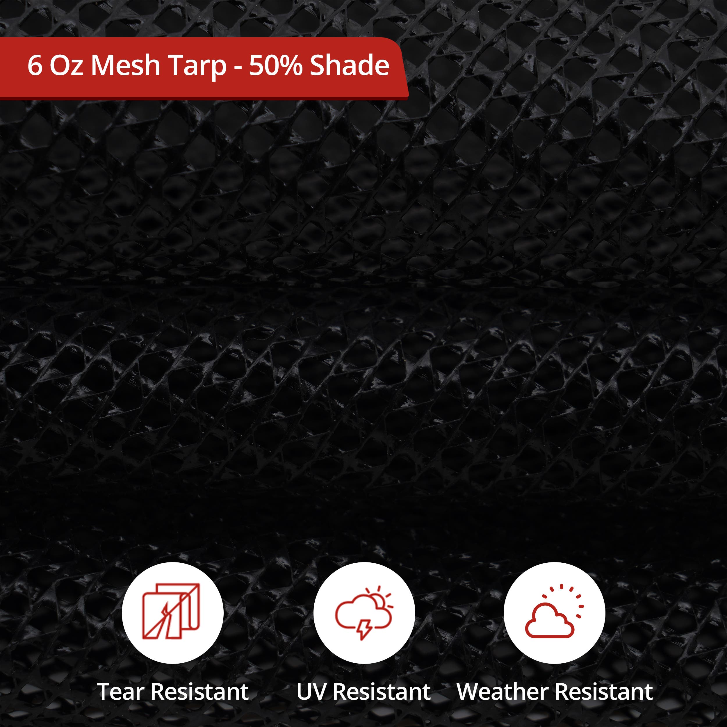 Custom Round Mesh Tarpaulin - 50% Shade