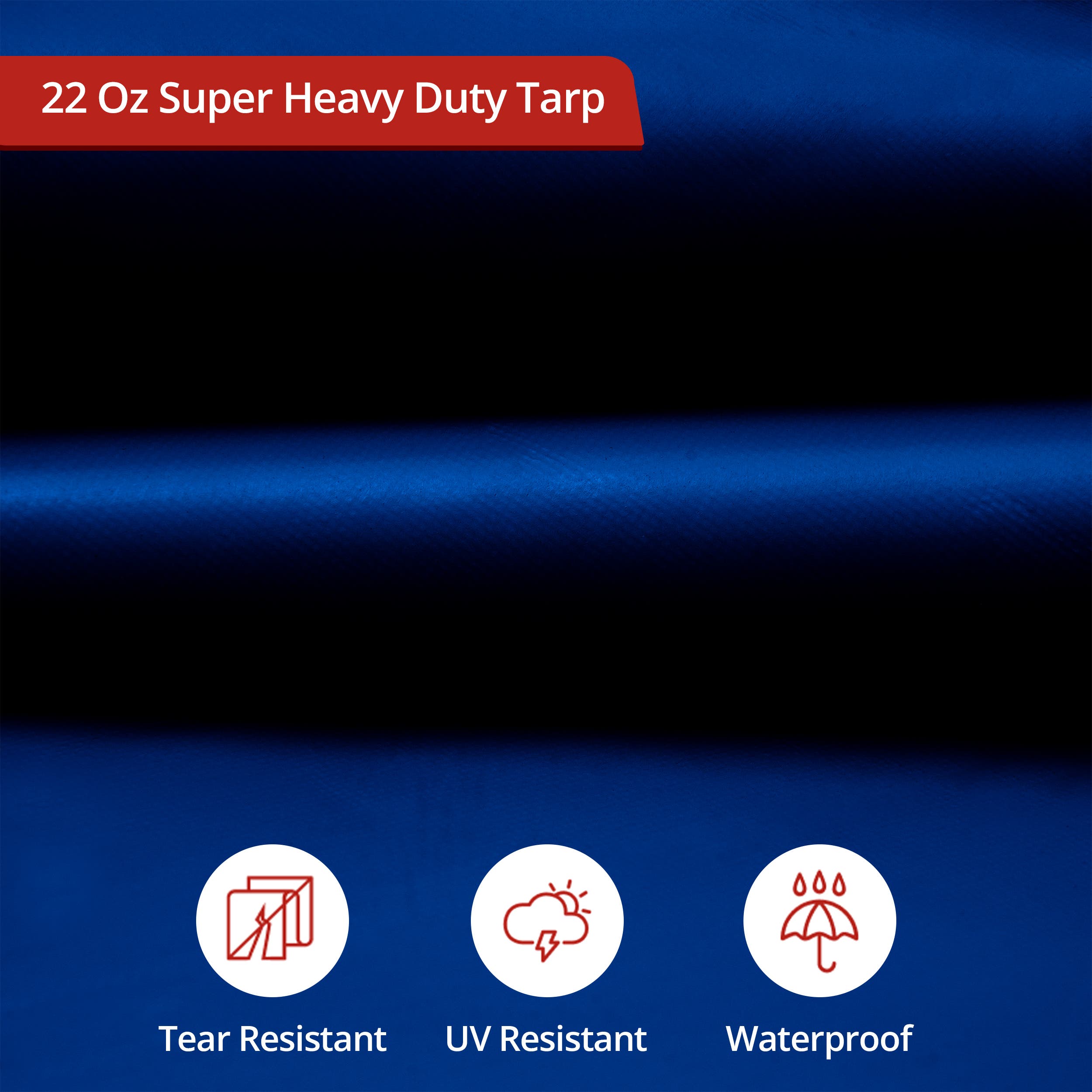 Custom Super Heavy Duty Vinyl Tarpaulin - Blue