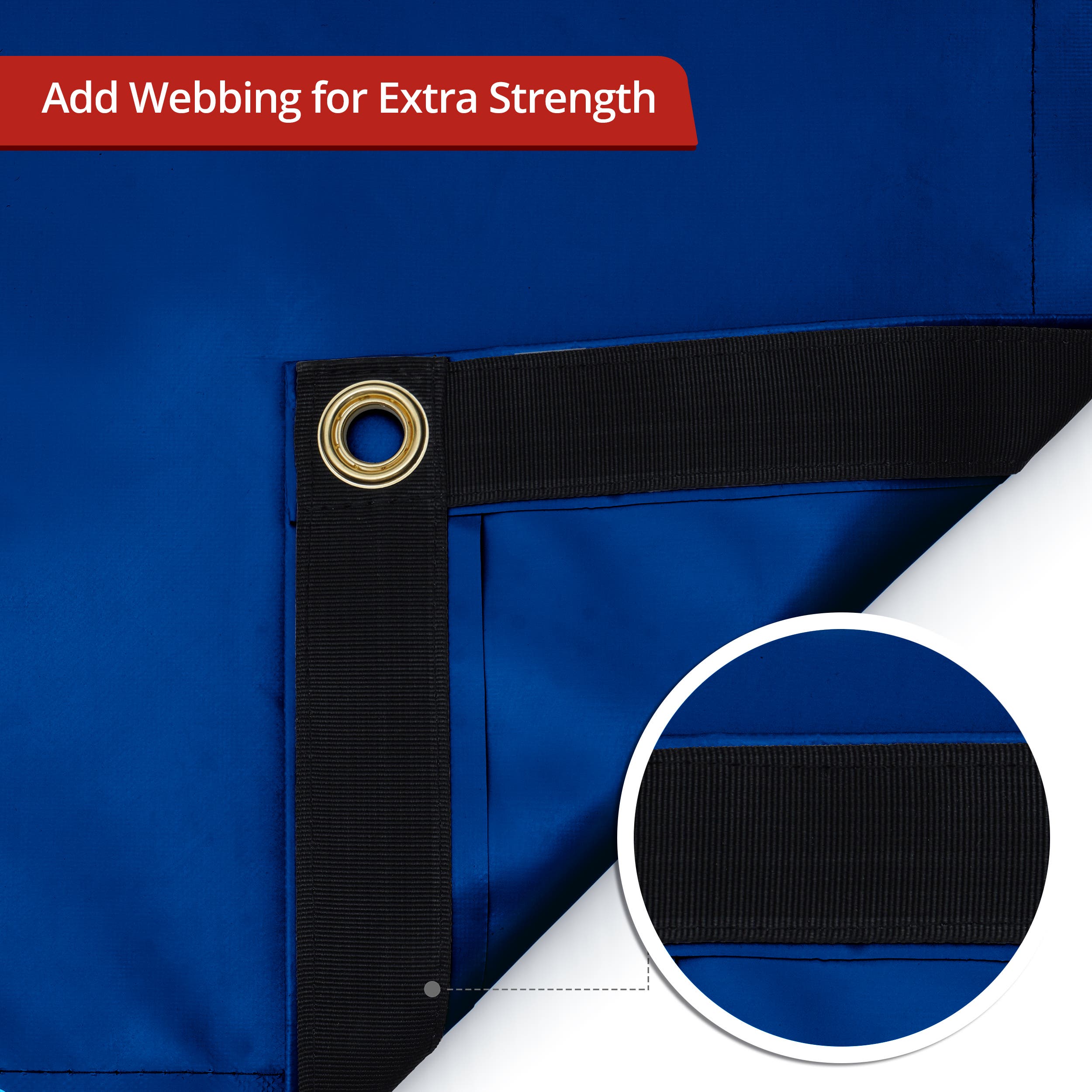 Custom Super Heavy Duty Vinyl Tarpaulin - Blue