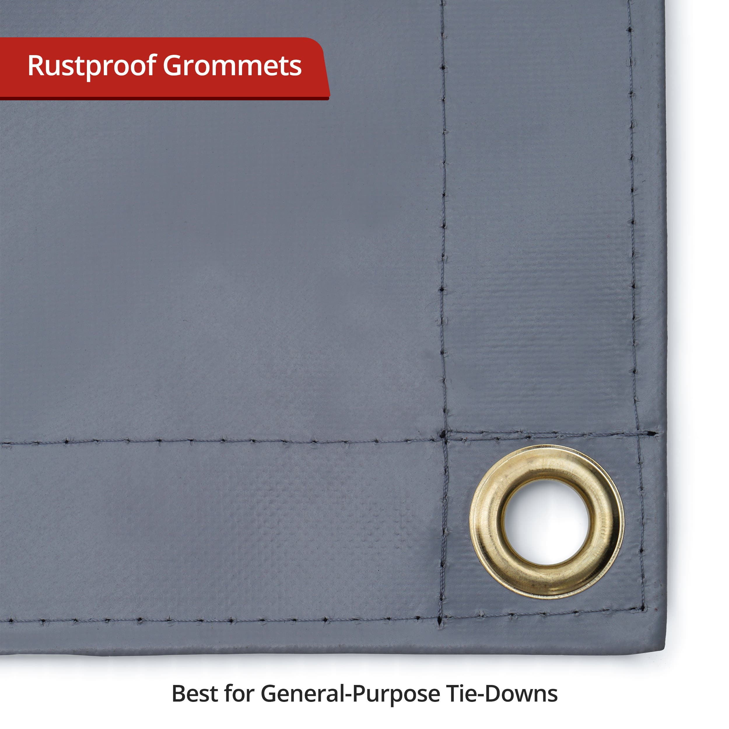 Custom Super Heavy Duty Vinyl Tarpaulin - Gray