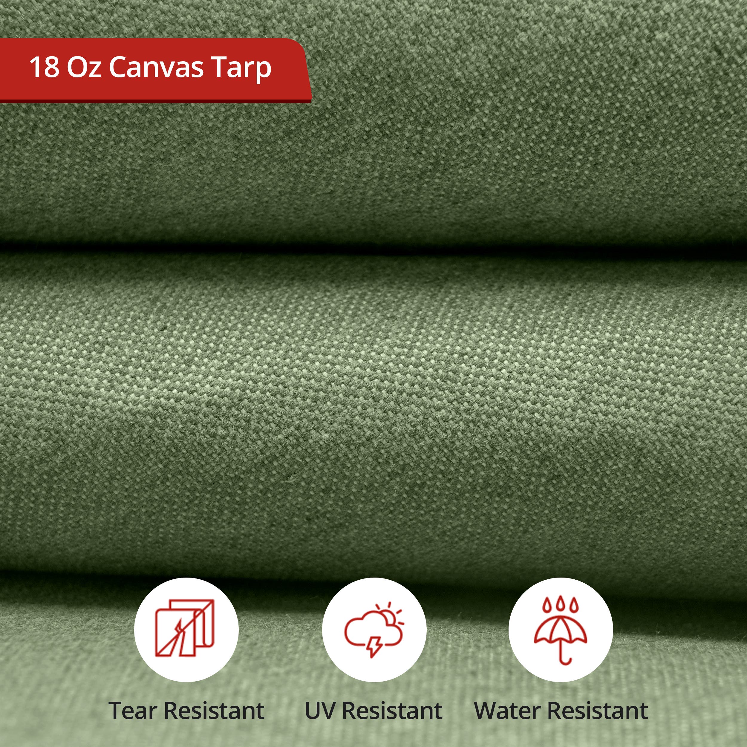 Custom Water Resistant Canvas Tarpaulin - Round