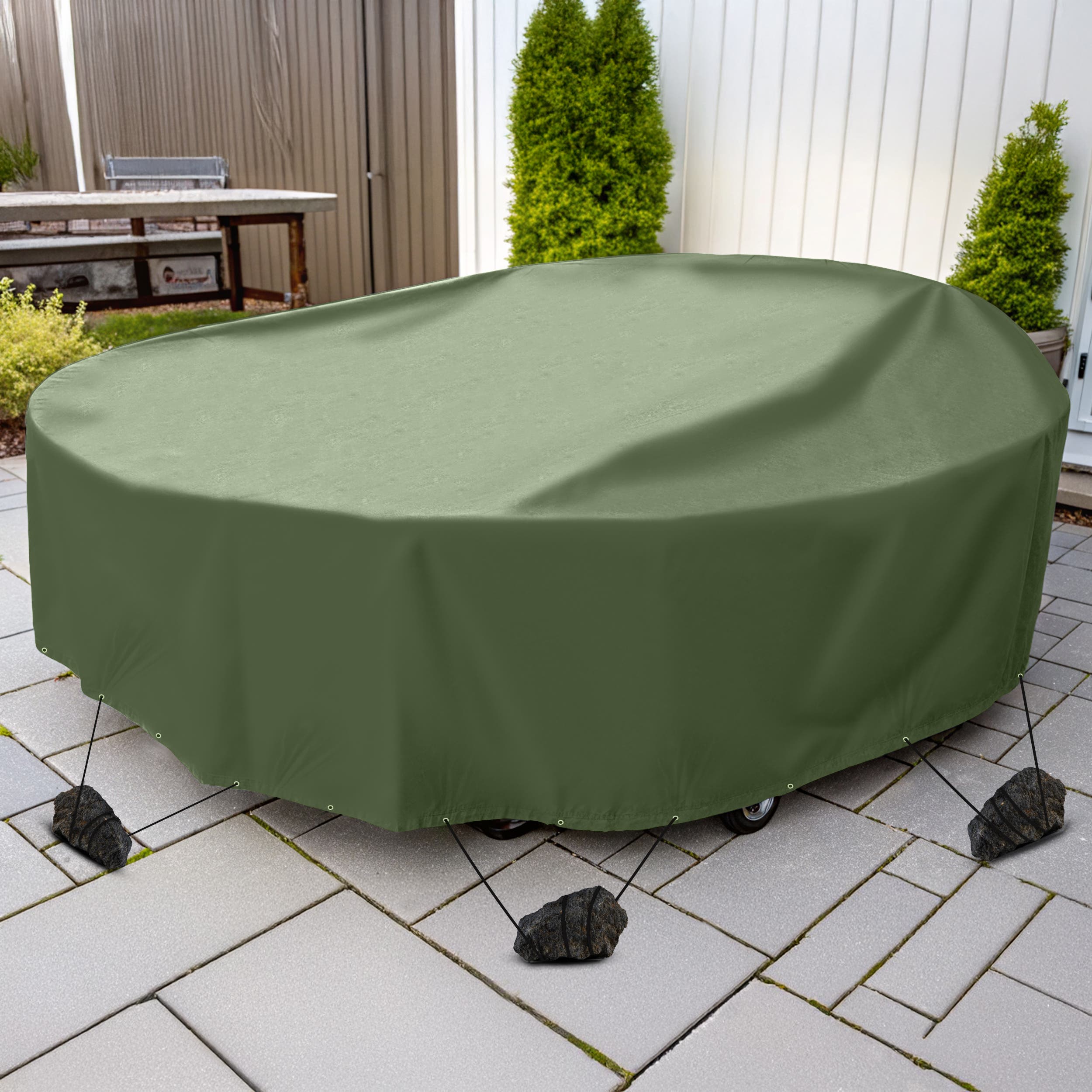 Custom Water Resistant Canvas Tarpaulin - Round