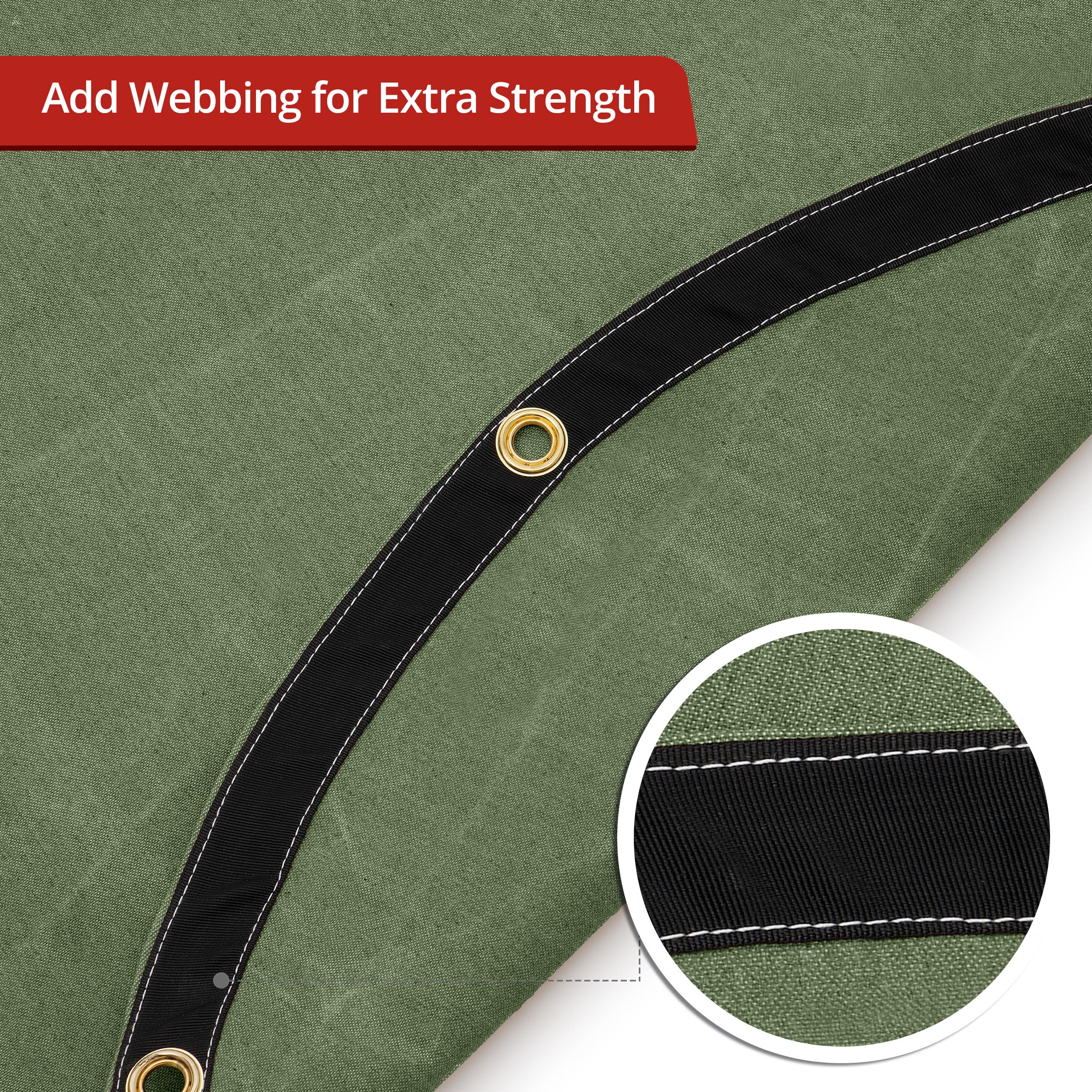 Custom Water Resistant Canvas Tarpaulin - Round