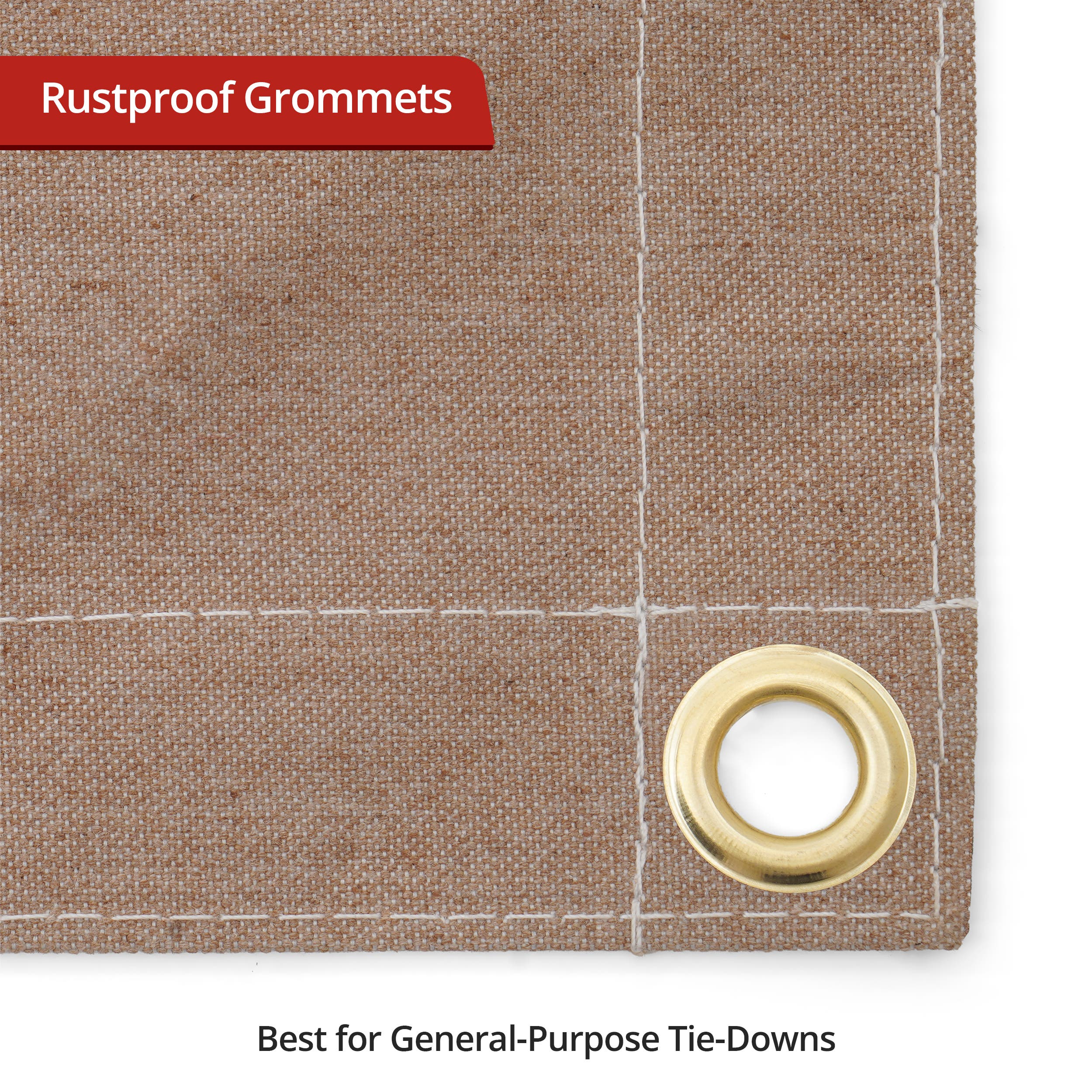 Water Resistant Canvas Tarpaulin - Mustard Tan