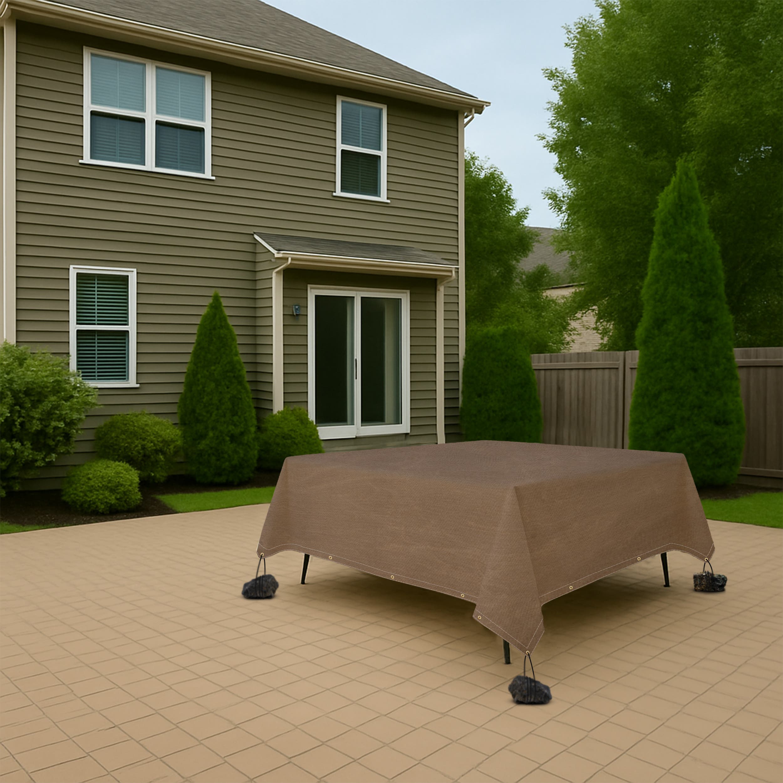 Water Resistant Canvas Tarpaulin - Mustard Tan