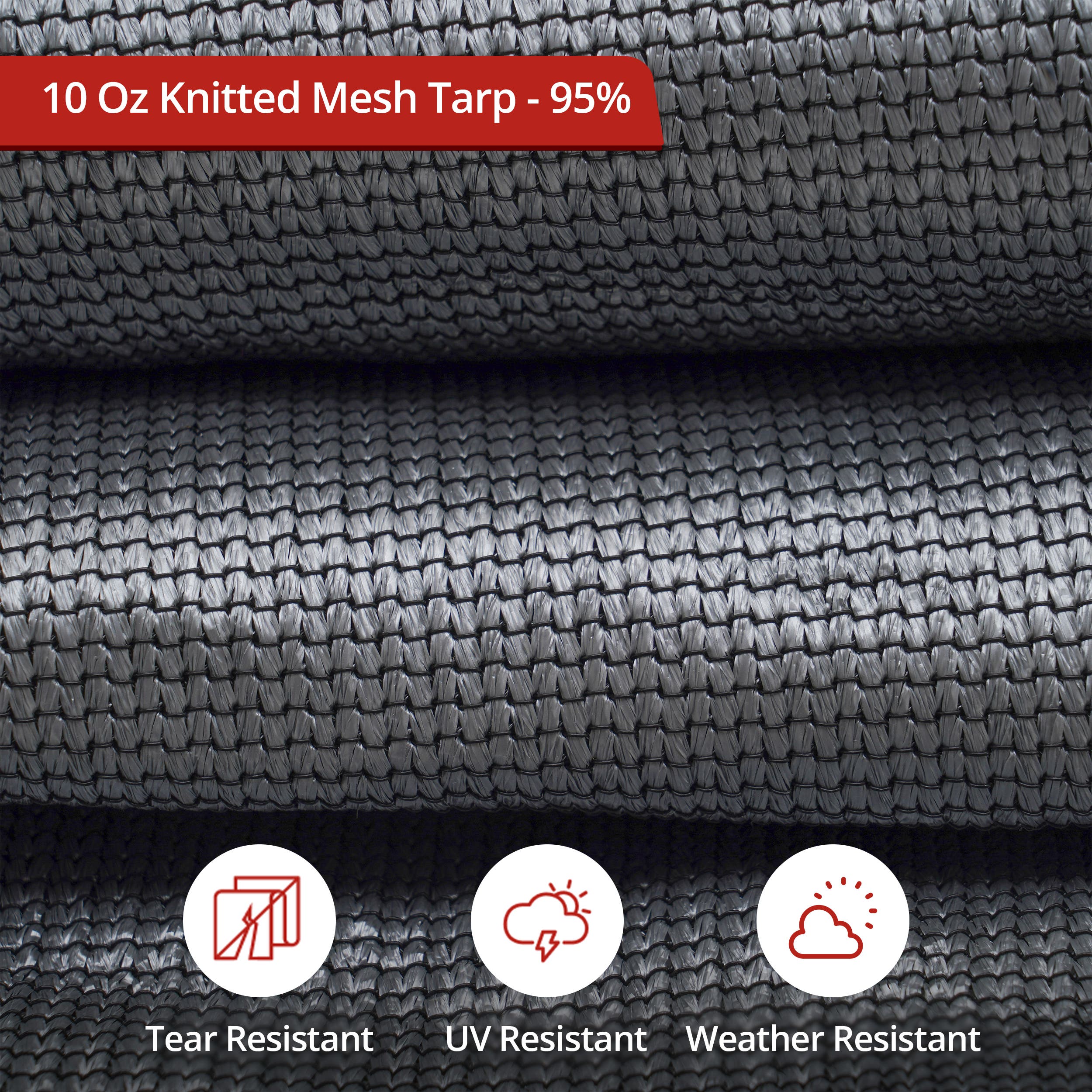 Knitted Mesh Tarpaulin - 95% Shade
