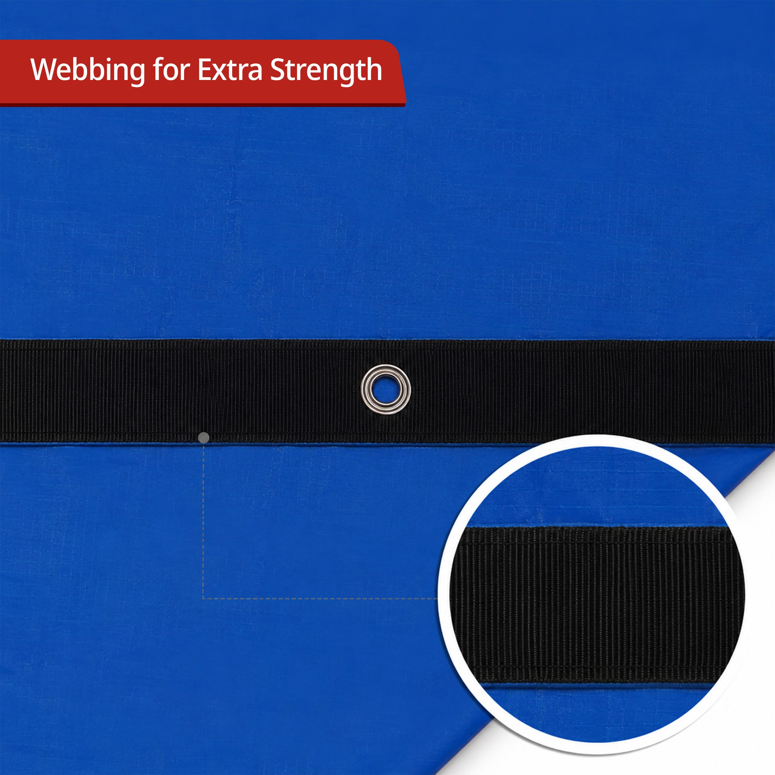 Custom Light Duty Poly Tarpaulin - Blue