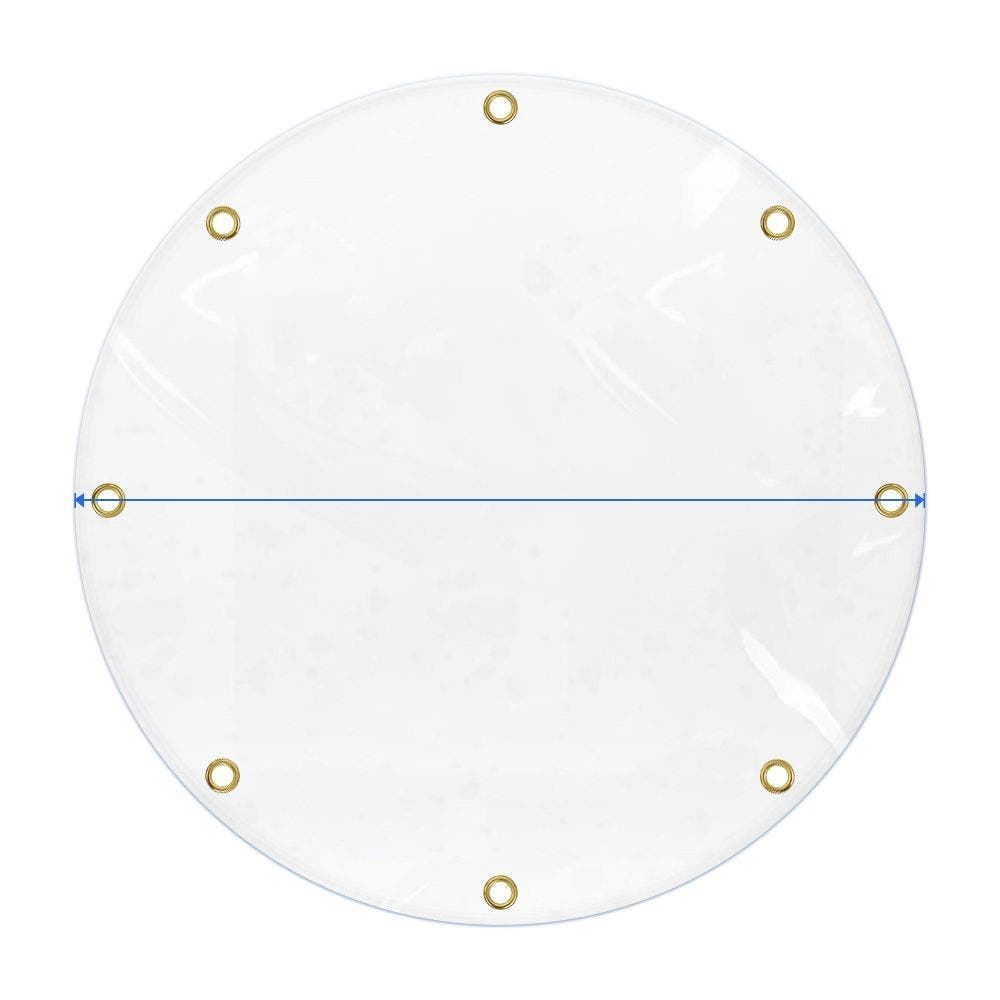 Custom Heavy Duty Clear Vinyl Tarpaulin - Round