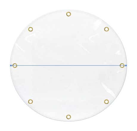 Custom Heavy Duty Clear Vinyl Tarpaulin - Round