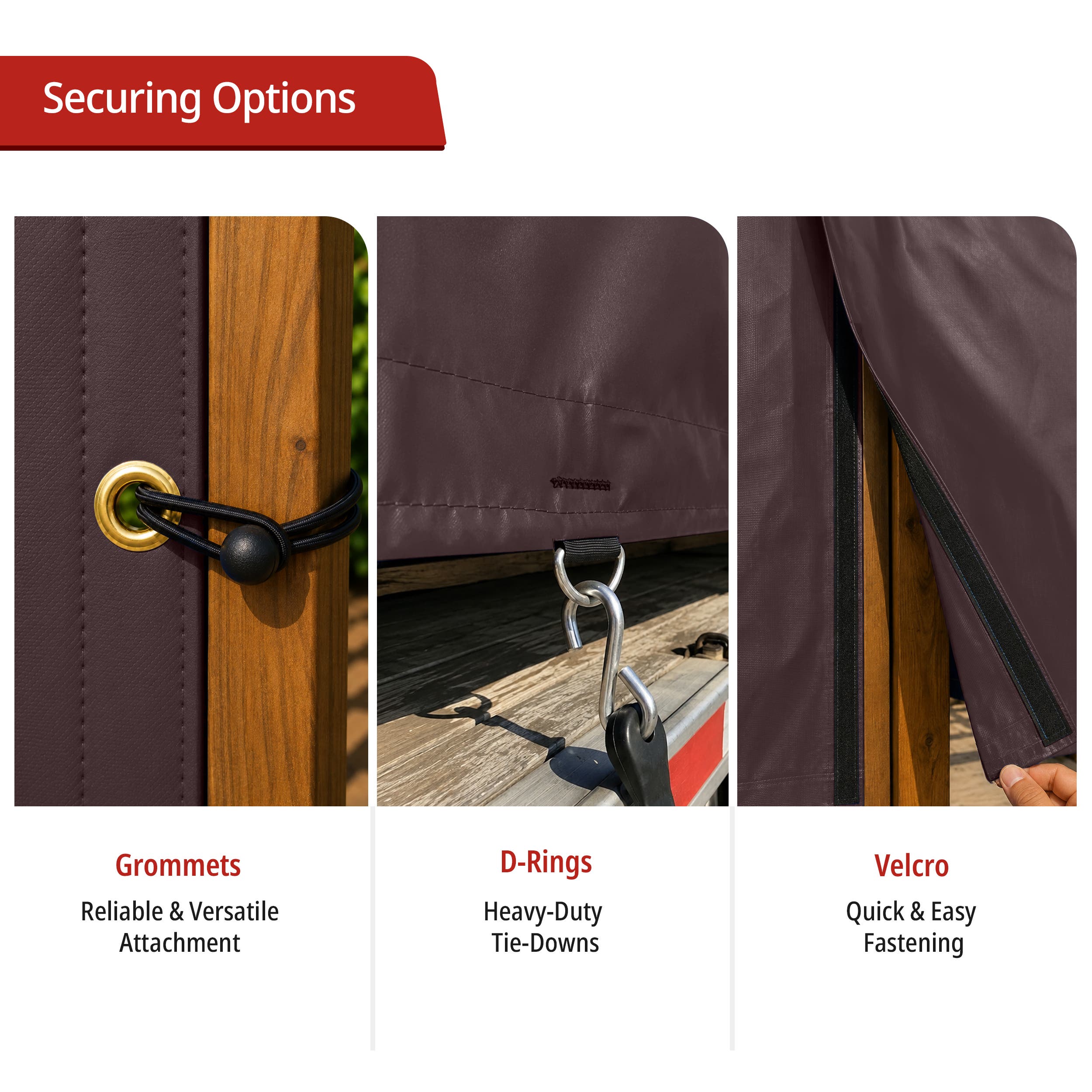 Custom Medium Duty Vinyl Tarpaulin - Brown