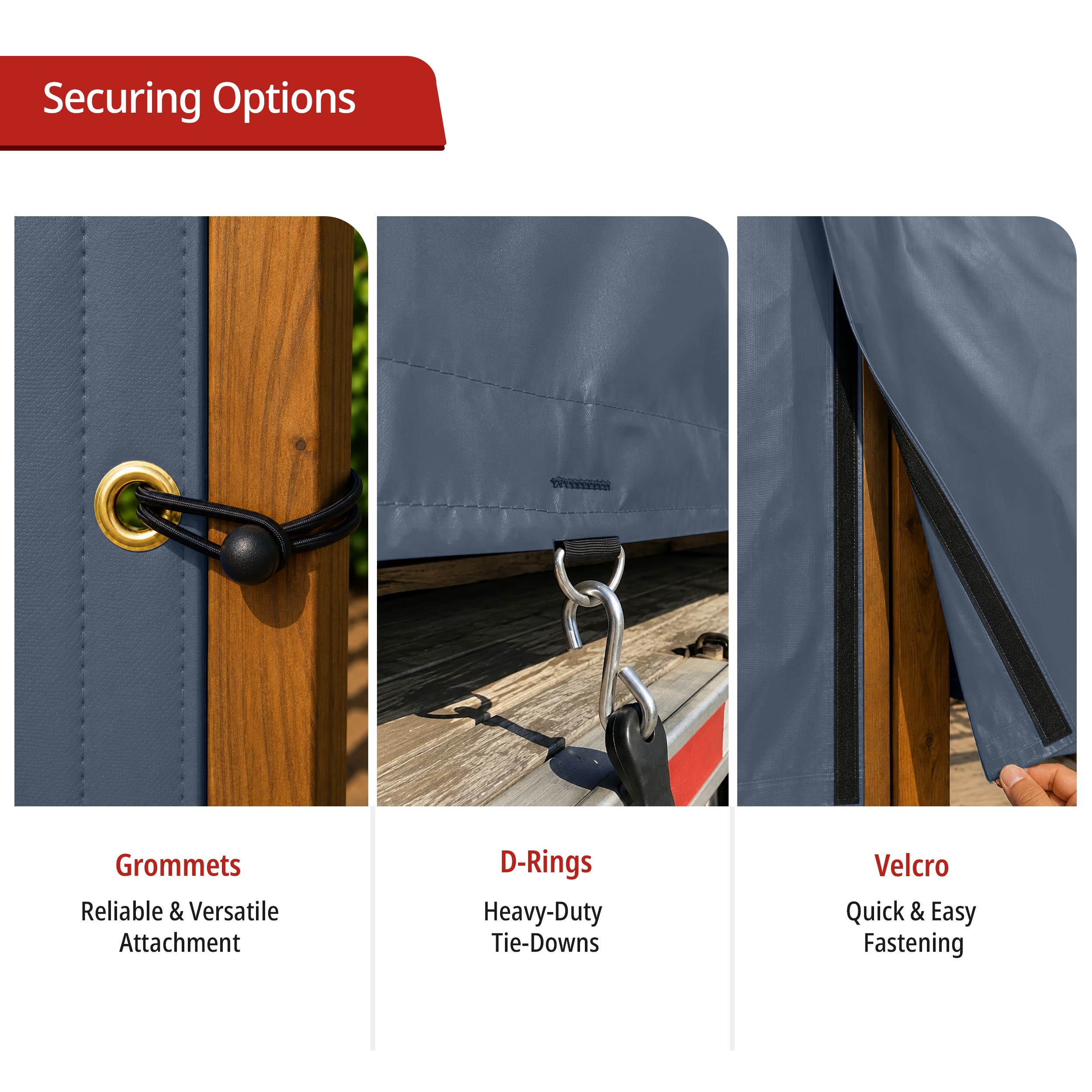 Custom Medium Duty Vinyl Tarpaulin - Gray