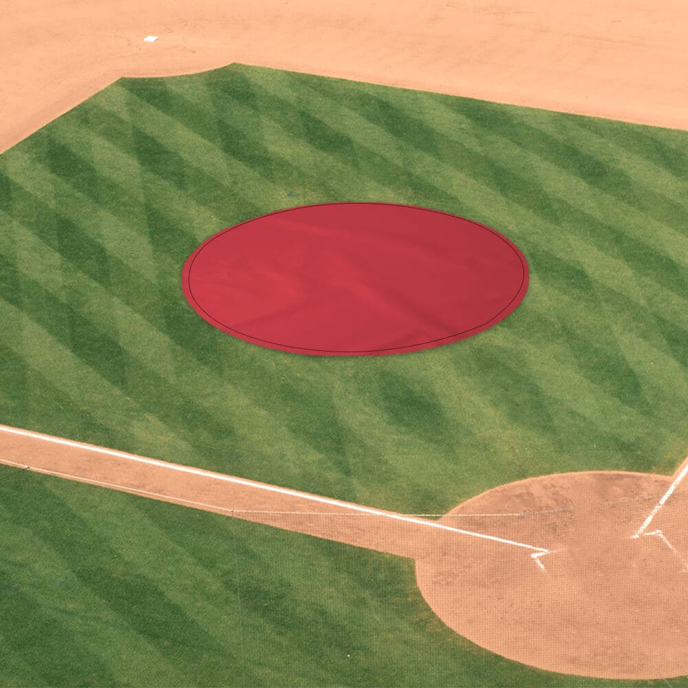 Baseball Weighted Mound Tarps - Round