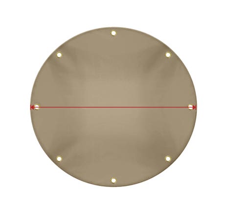 Custom Medium Duty Vinyl Tarpaulin - Round
