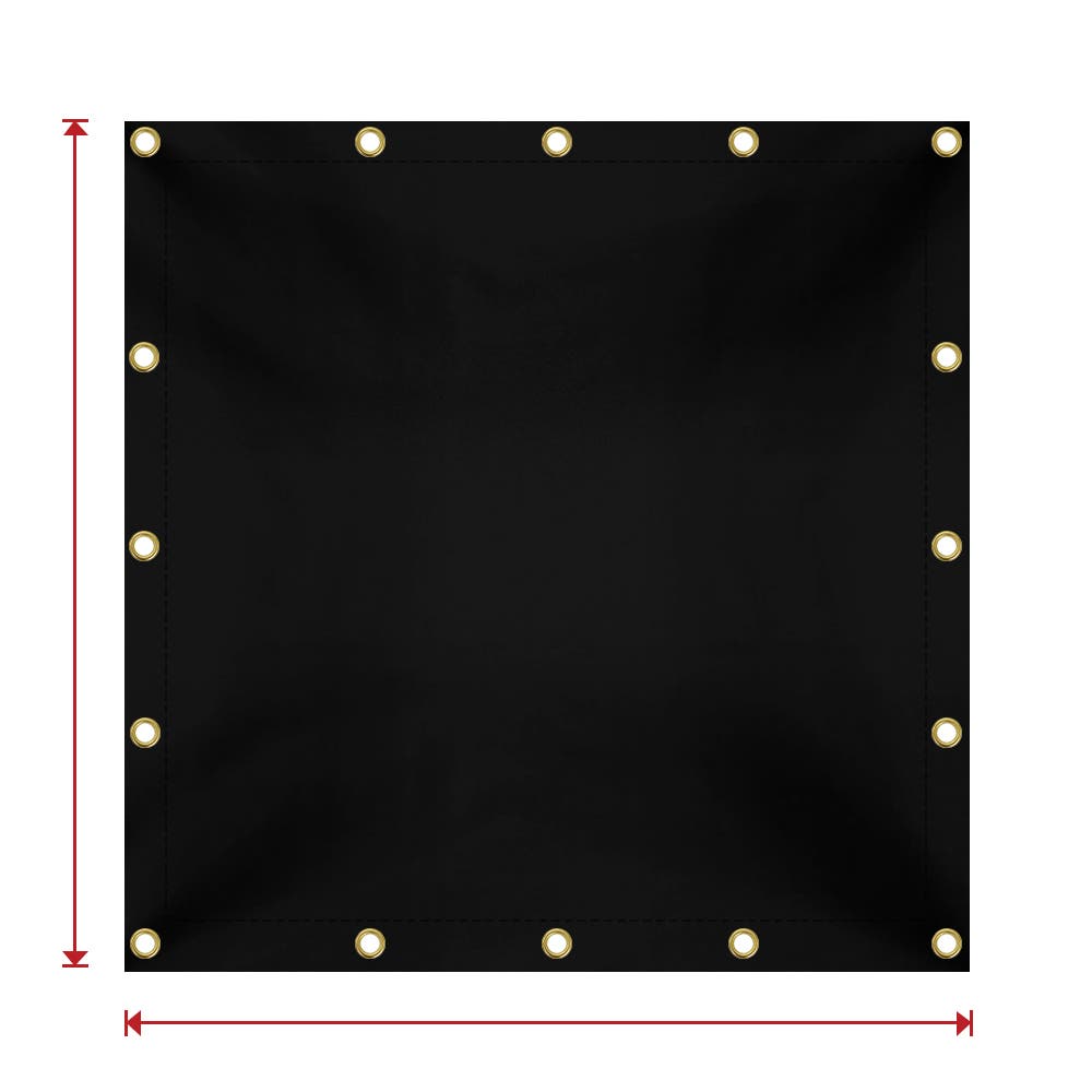 Custom Heavy Duty Vinyl Tarpaulin - Black